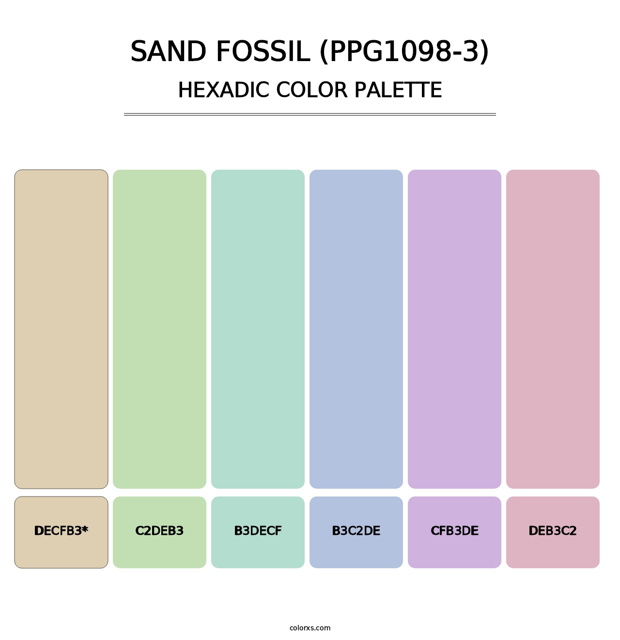 Sand Fossil (PPG1098-3) - Hexadic Color Palette
