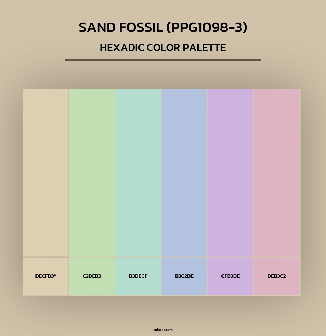 Sand Fossil (PPG1098-3) - Hexadic Color Palette