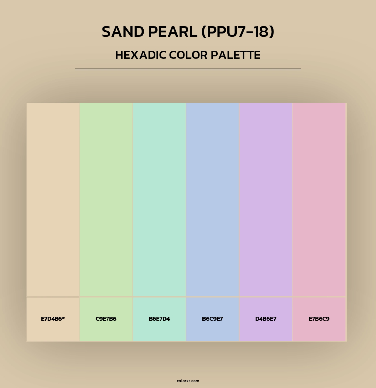 Sand Pearl (PPU7-18) - Hexadic Color Palette