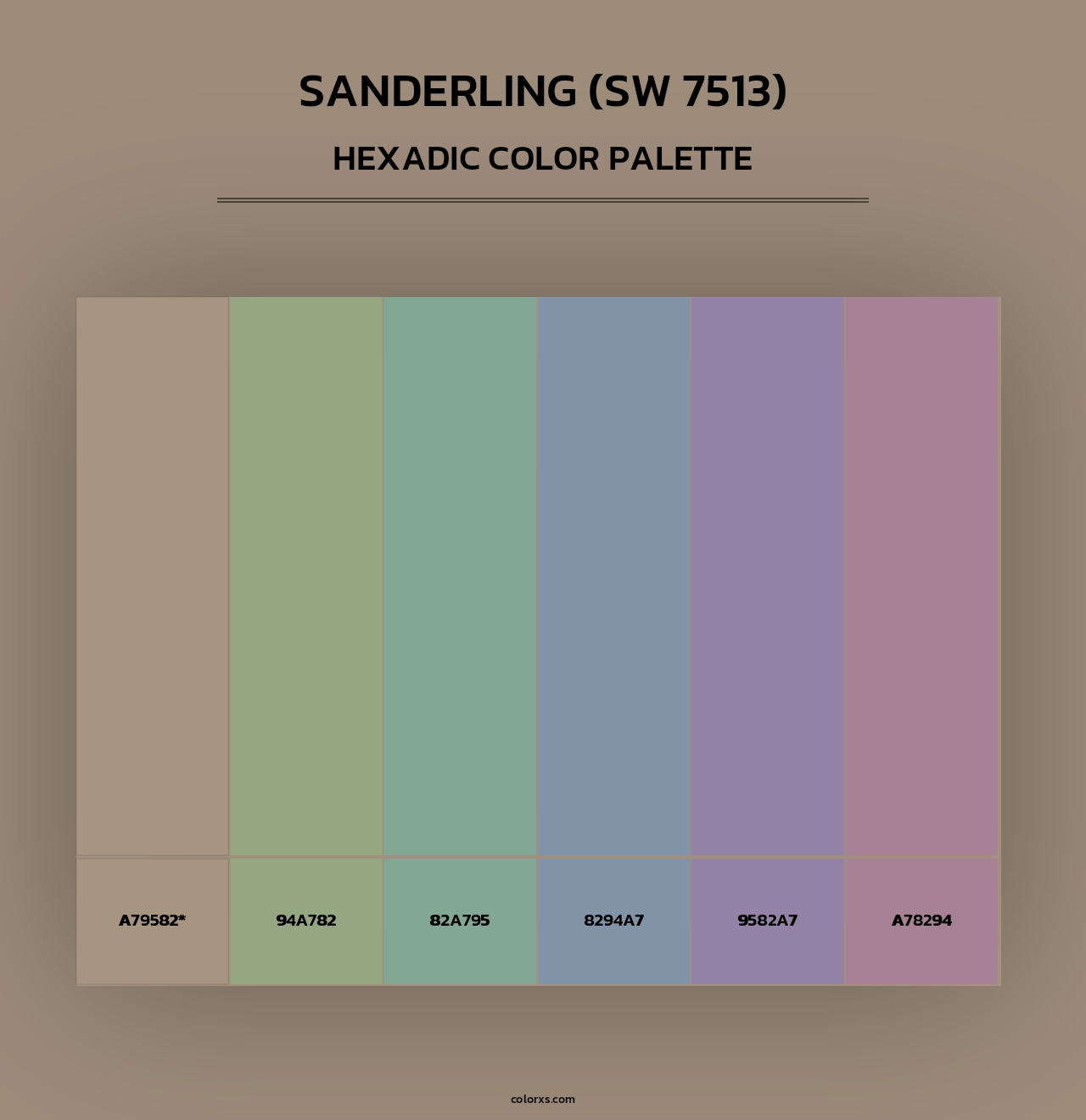 Sanderling (SW 7513) - Hexadic Color Palette