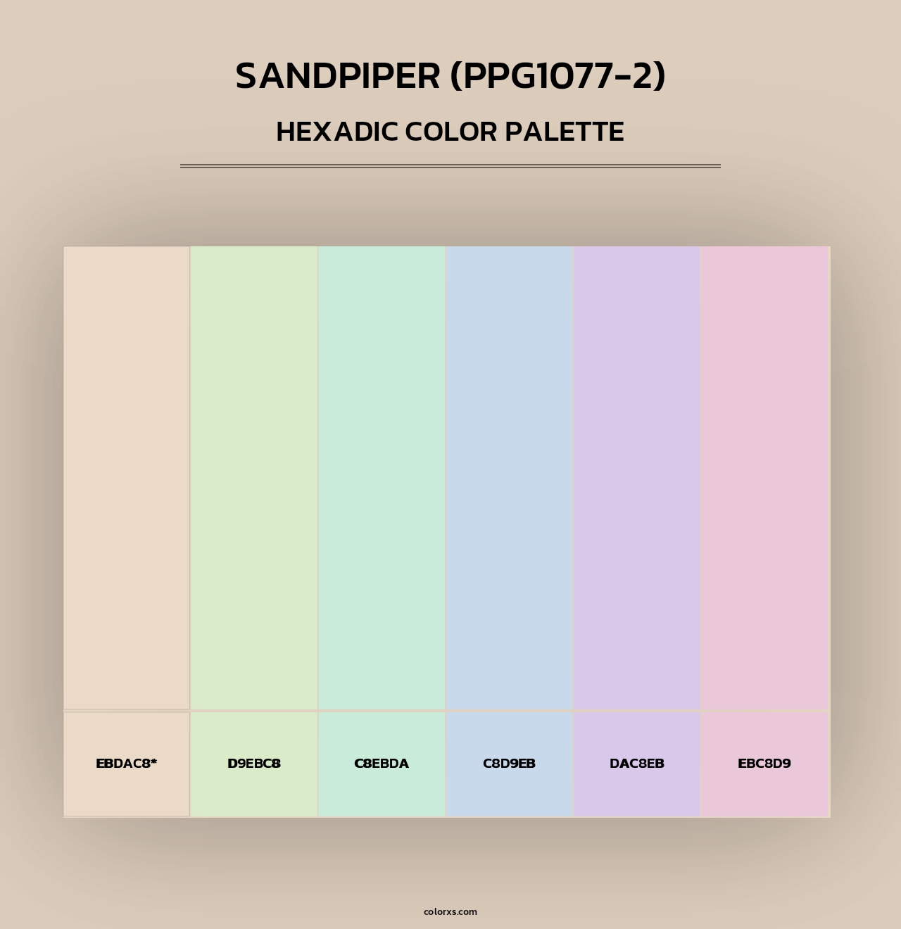 Sandpiper (PPG1077-2) - Hexadic Color Palette