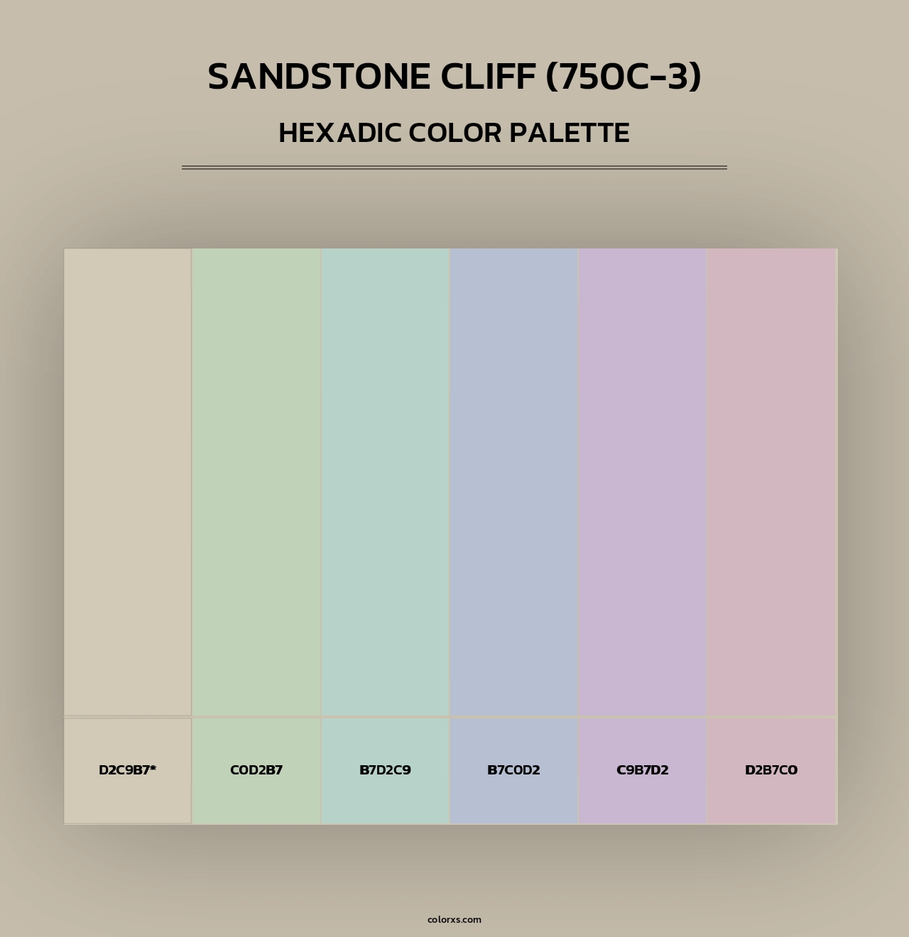 Sandstone Cliff (750C-3) - Hexadic Color Palette