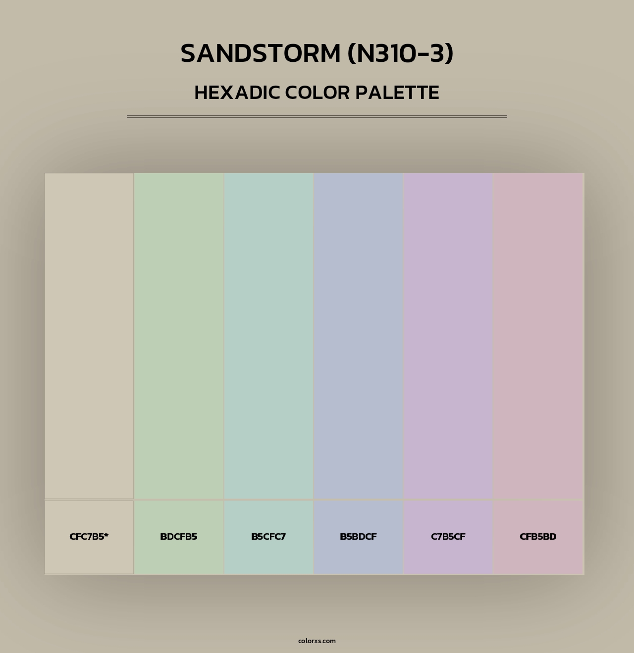 Sandstorm (N310-3) - Hexadic Color Palette