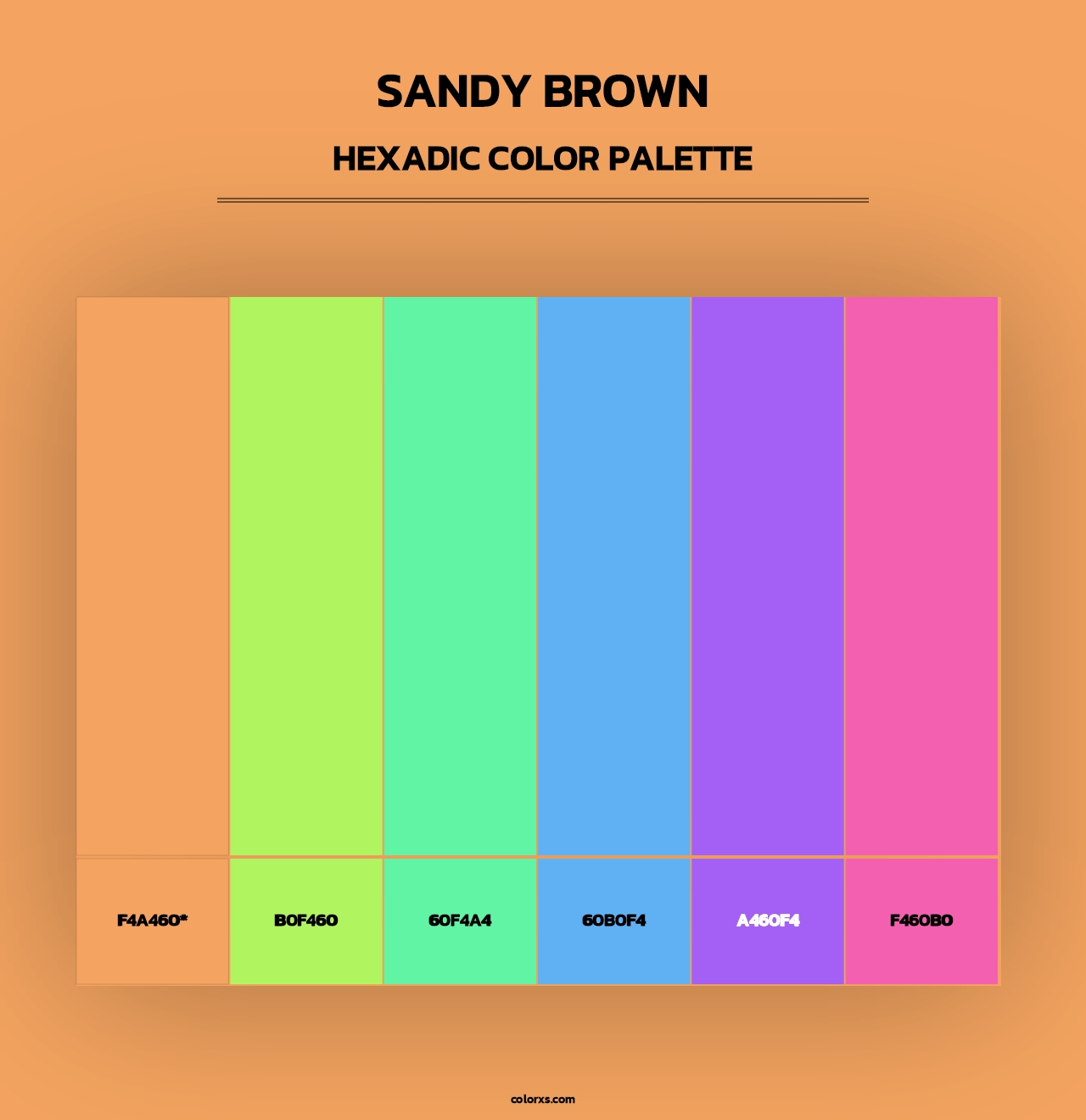 Sandy Brown - Hexadic Color Palette