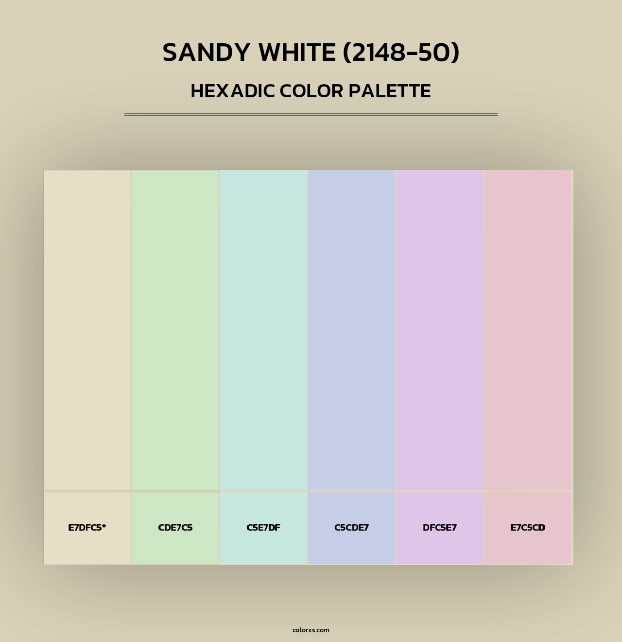 Sandy White (2148-50) - Hexadic Color Palette