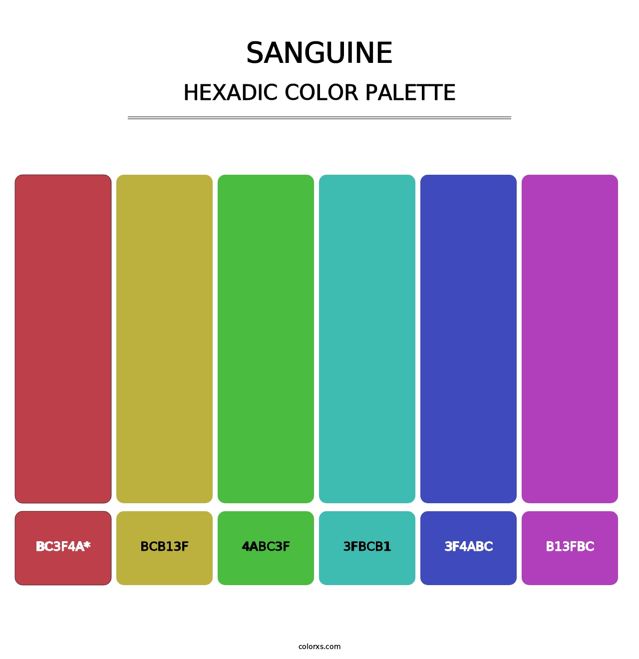 Sanguine - Hexadic Color Palette