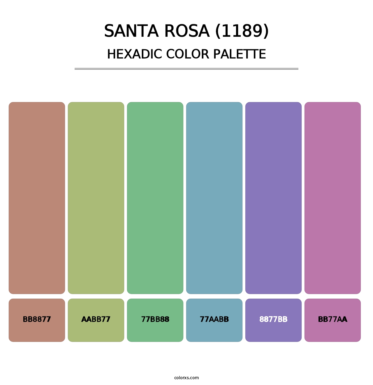 Santa Rosa (1189) - Hexadic Color Palette