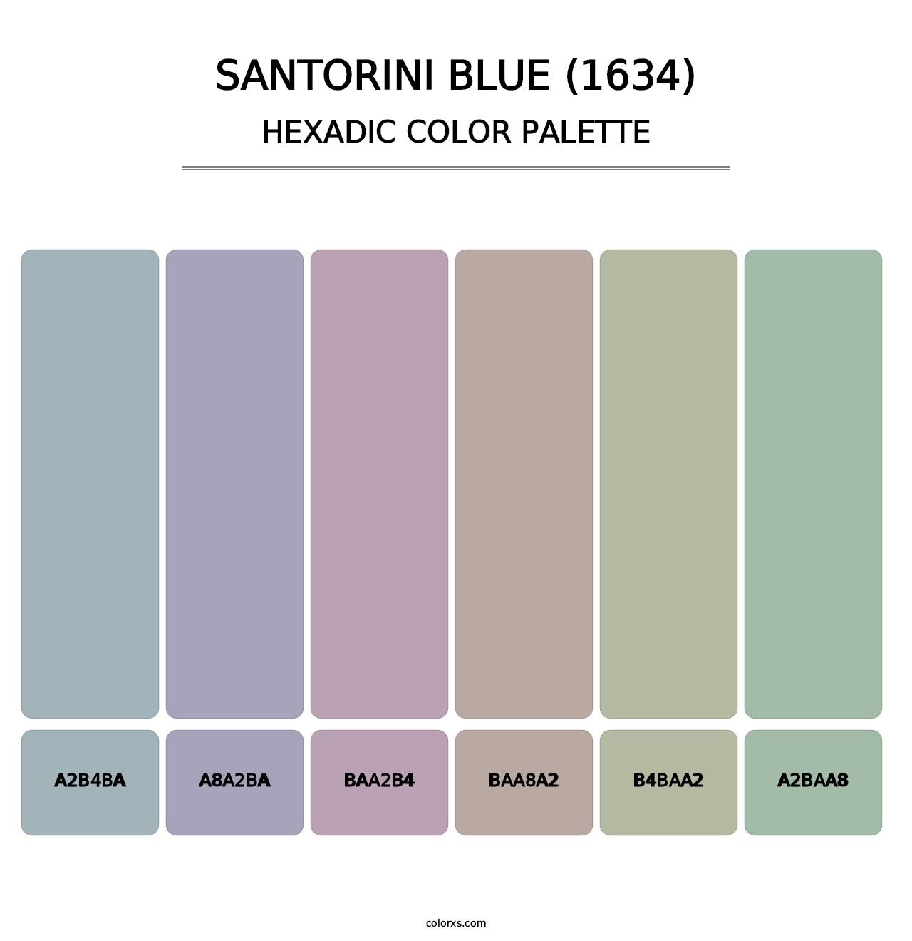 Santorini Blue (1634) - Hexadic Color Palette