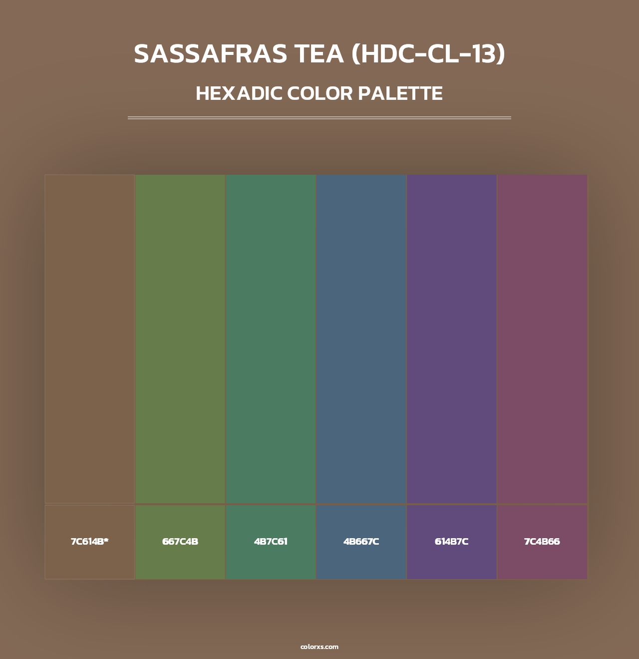 Sassafras Tea (HDC-CL-13) - Hexadic Color Palette
