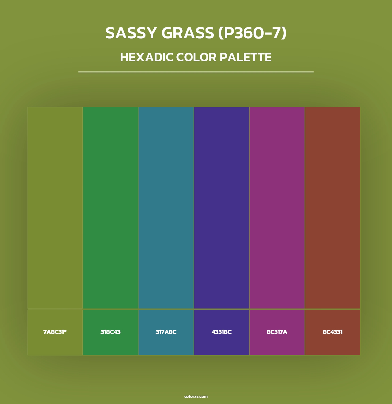 Sassy Grass (P360-7) - Hexadic Color Palette