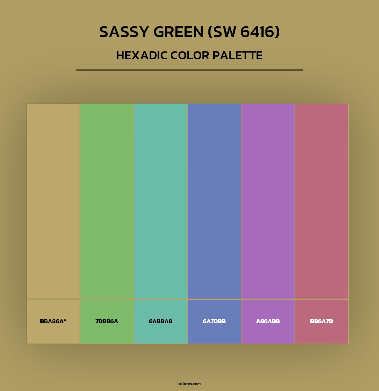 Sassy Green (SW 6416) - Hexadic Color Palette