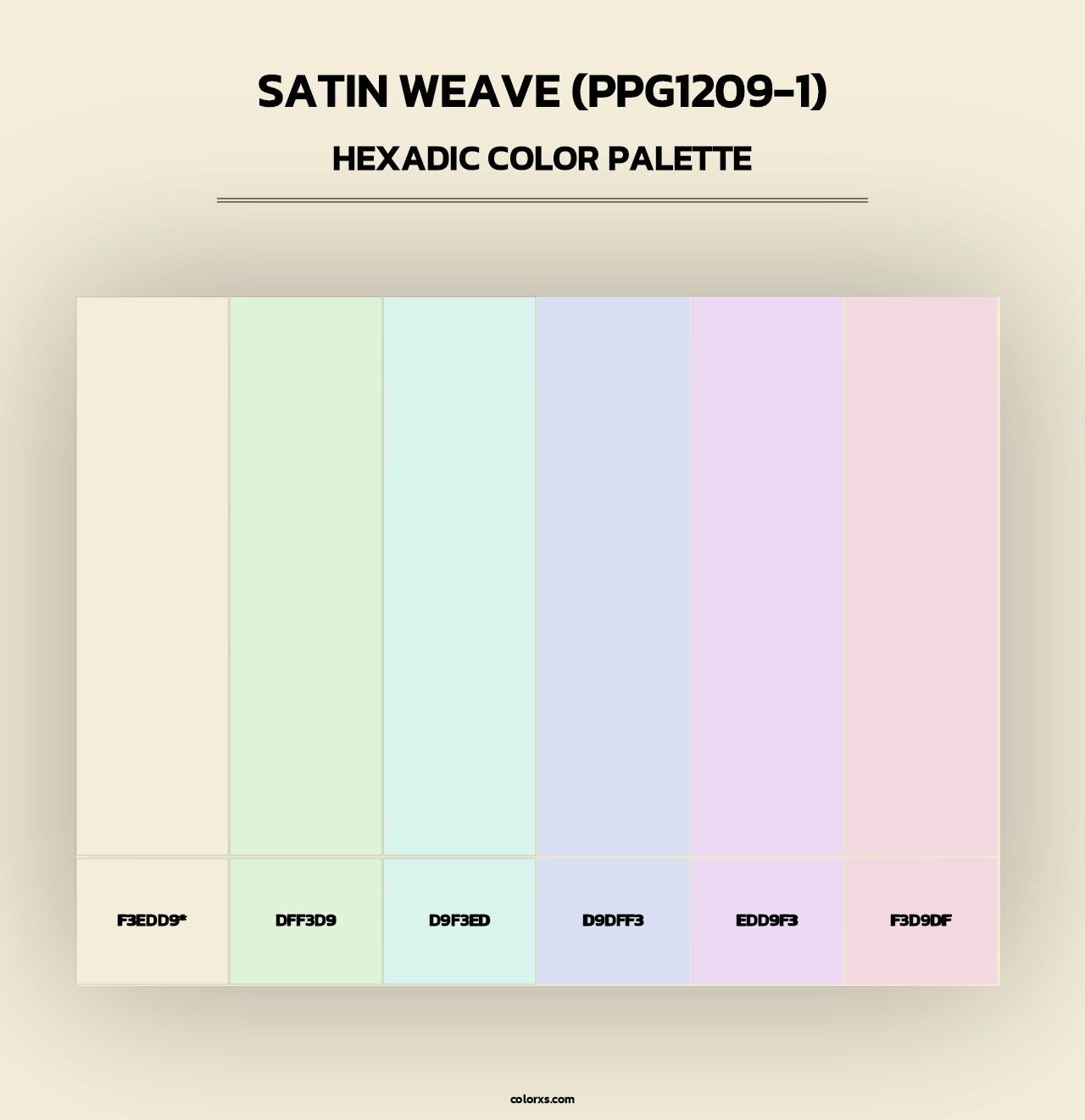 Satin Weave (PPG1209-1) - Hexadic Color Palette