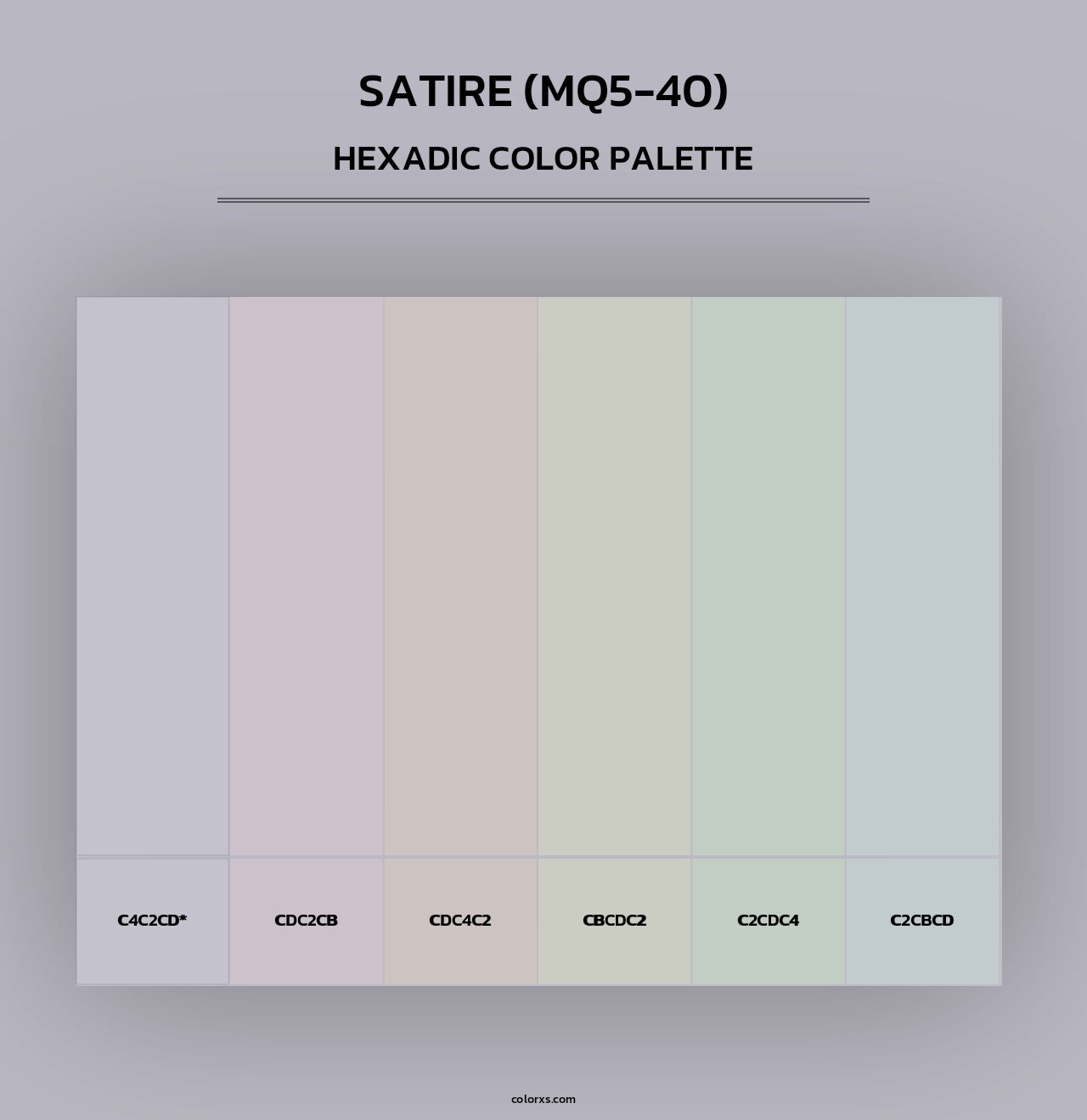 Satire (MQ5-40) - Hexadic Color Palette