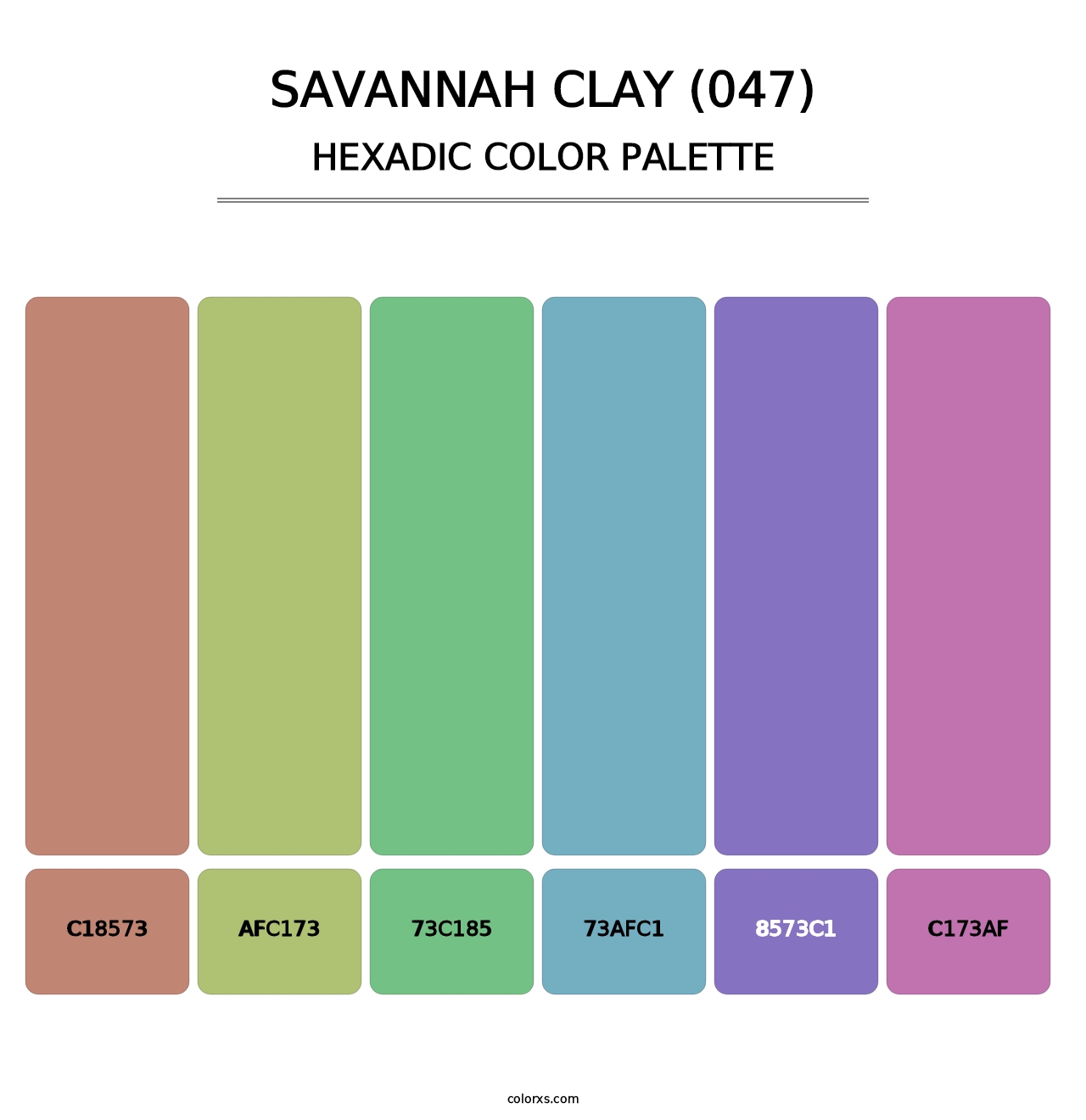 Savannah Clay (047) - Hexadic Color Palette