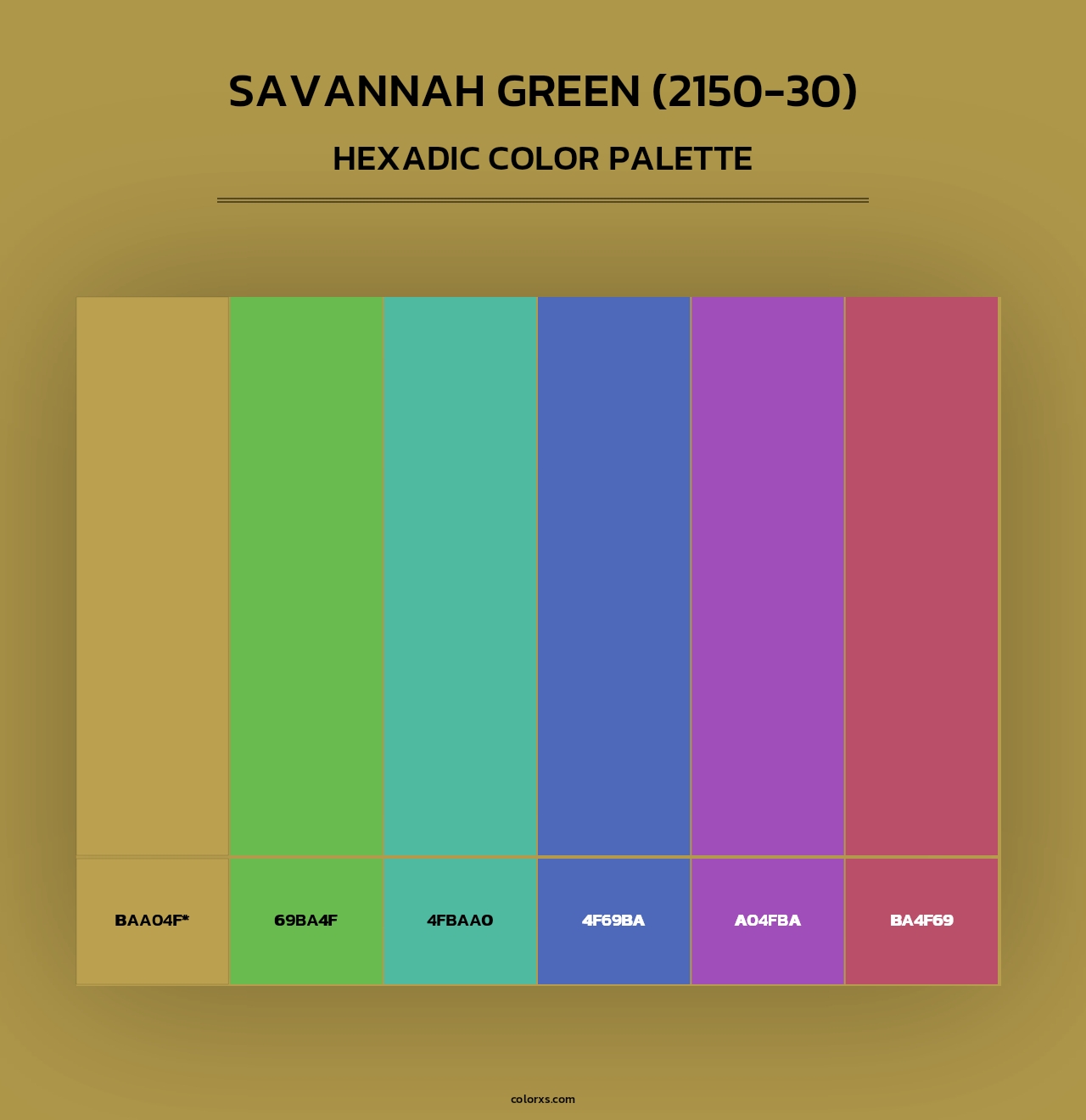 Savannah Green (2150-30) - Hexadic Color Palette