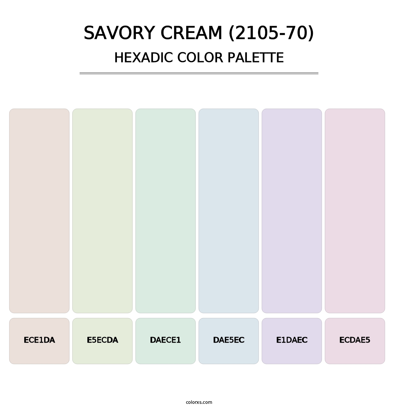Savory Cream (2105-70) - Hexadic Color Palette