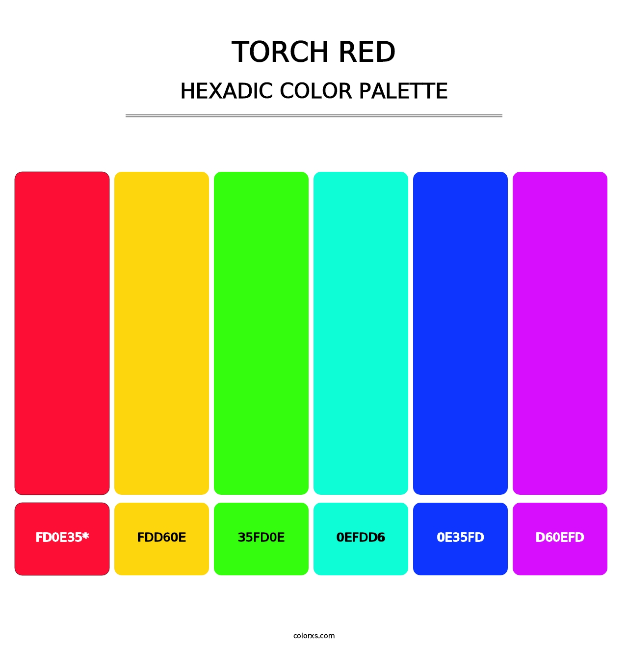 Torch Red - Hexadic Color Palette