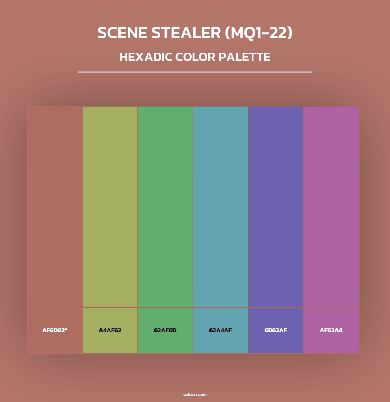 Scene Stealer (MQ1-22) - Hexadic Color Palette