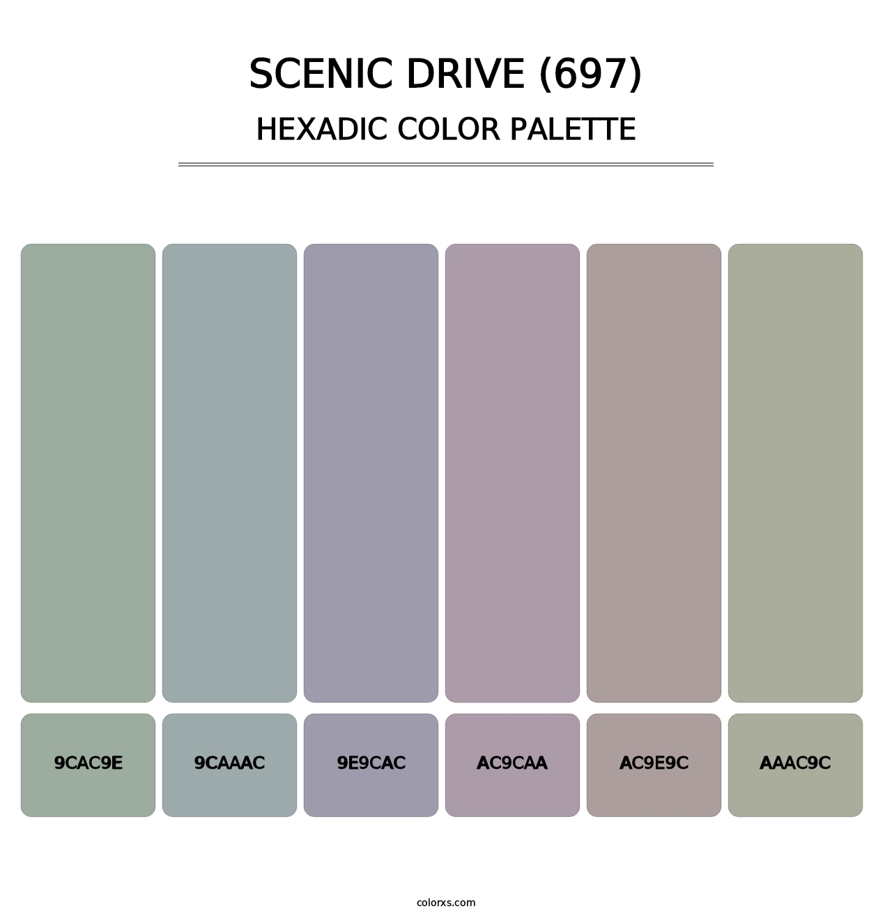Scenic Drive (697) - Hexadic Color Palette