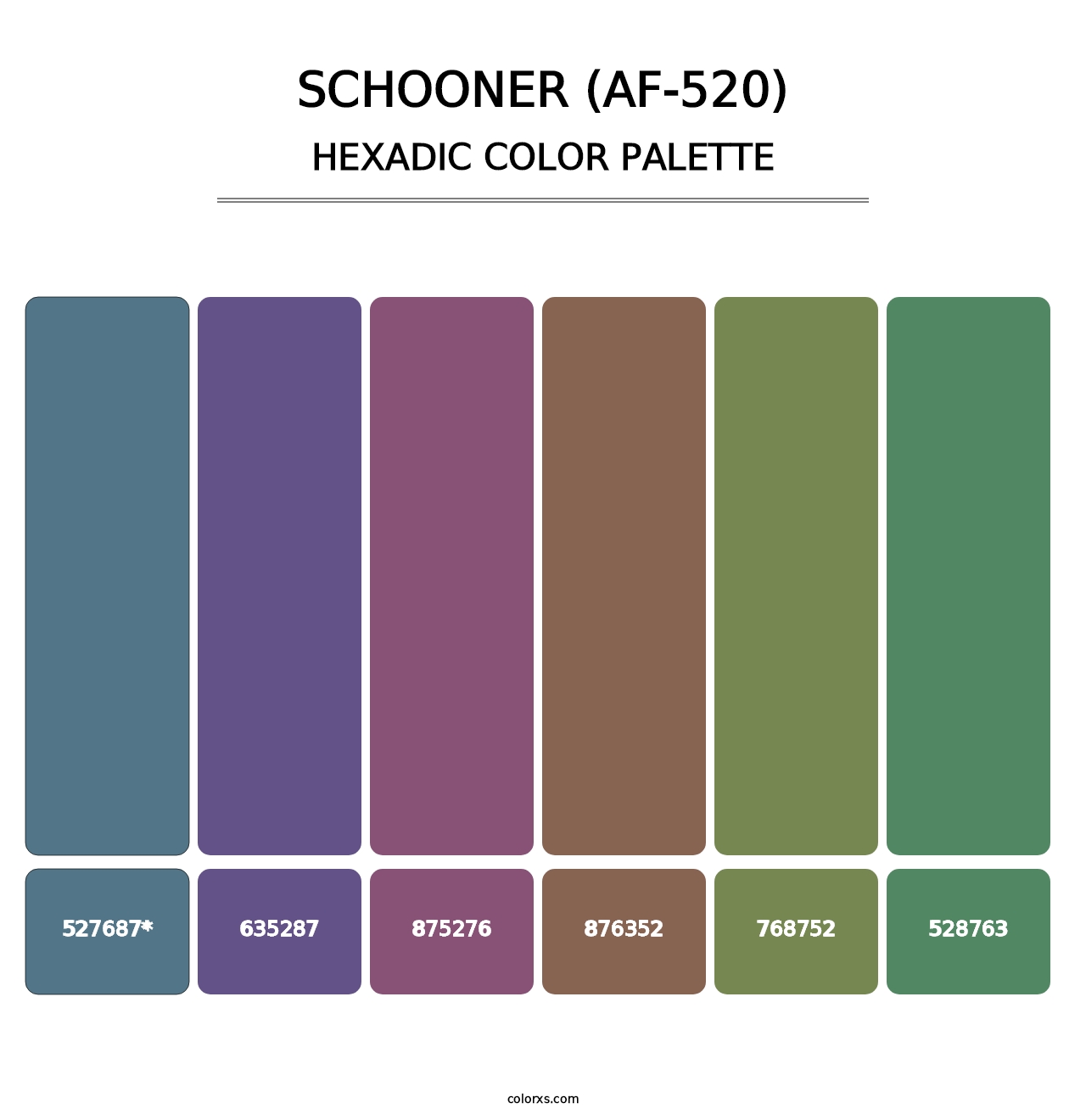 Schooner (AF-520) - Hexadic Color Palette