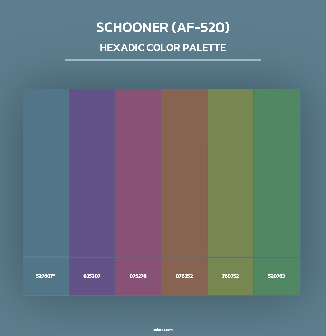 Schooner (AF-520) - Hexadic Color Palette