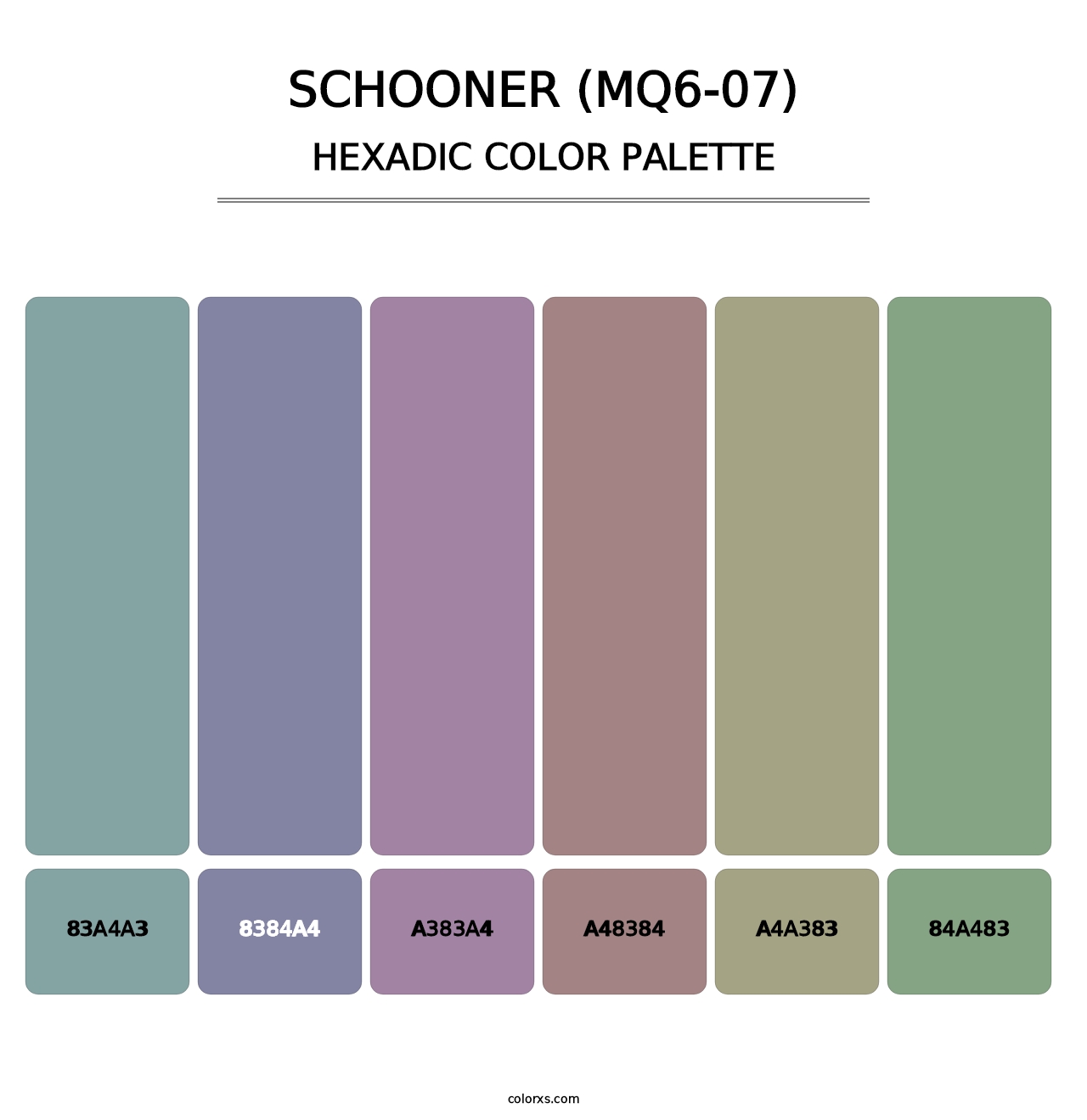Schooner (MQ6-07) - Hexadic Color Palette
