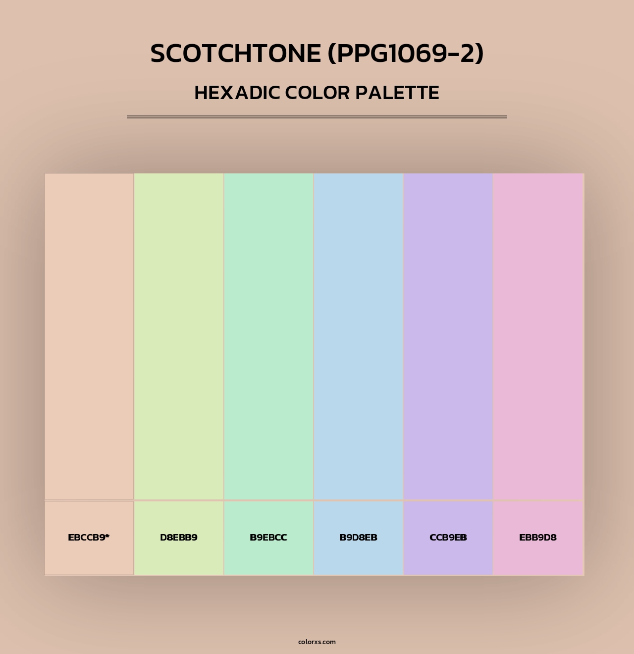 Scotchtone (PPG1069-2) - Hexadic Color Palette