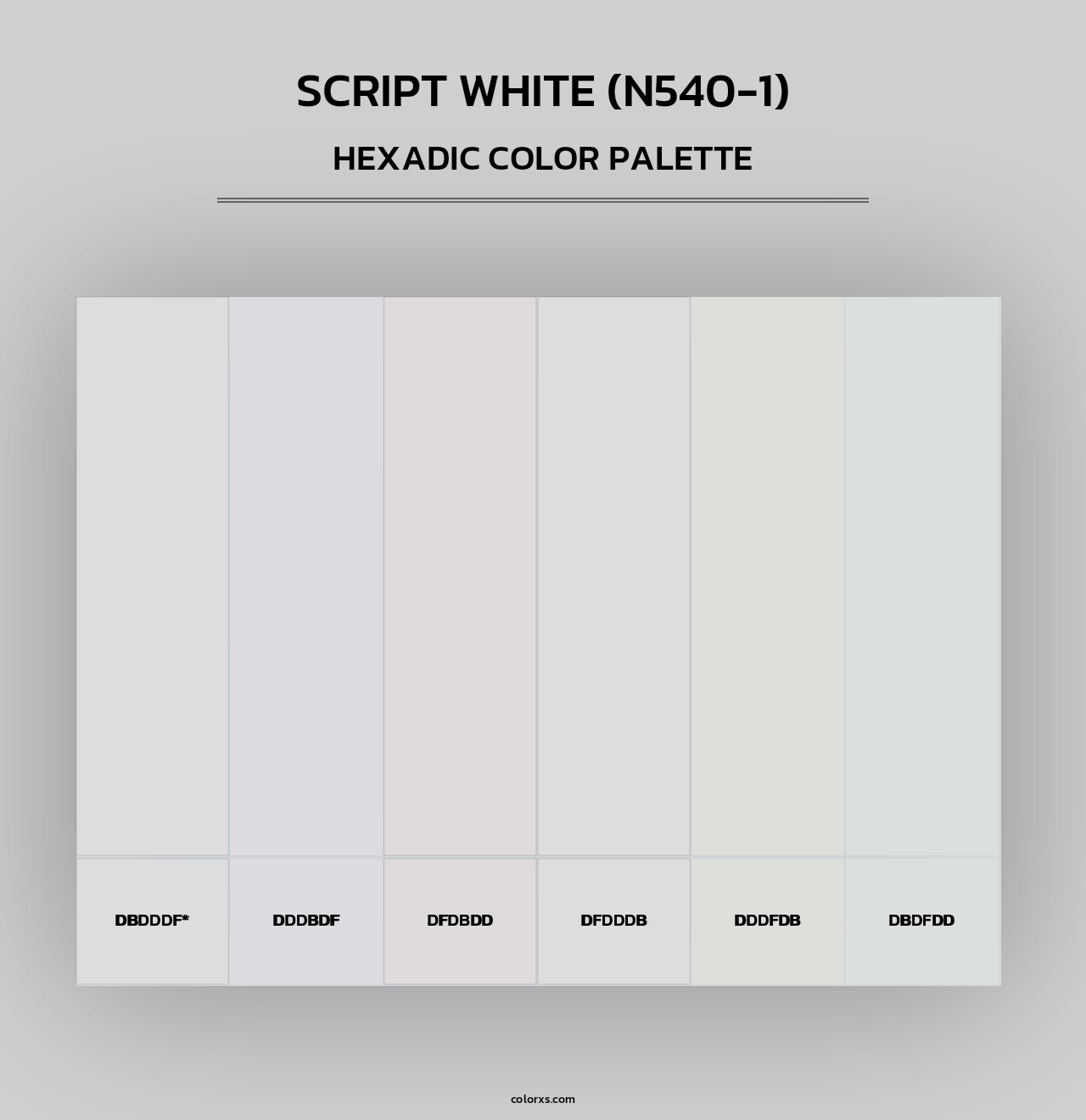 Script White (N540-1) - Hexadic Color Palette