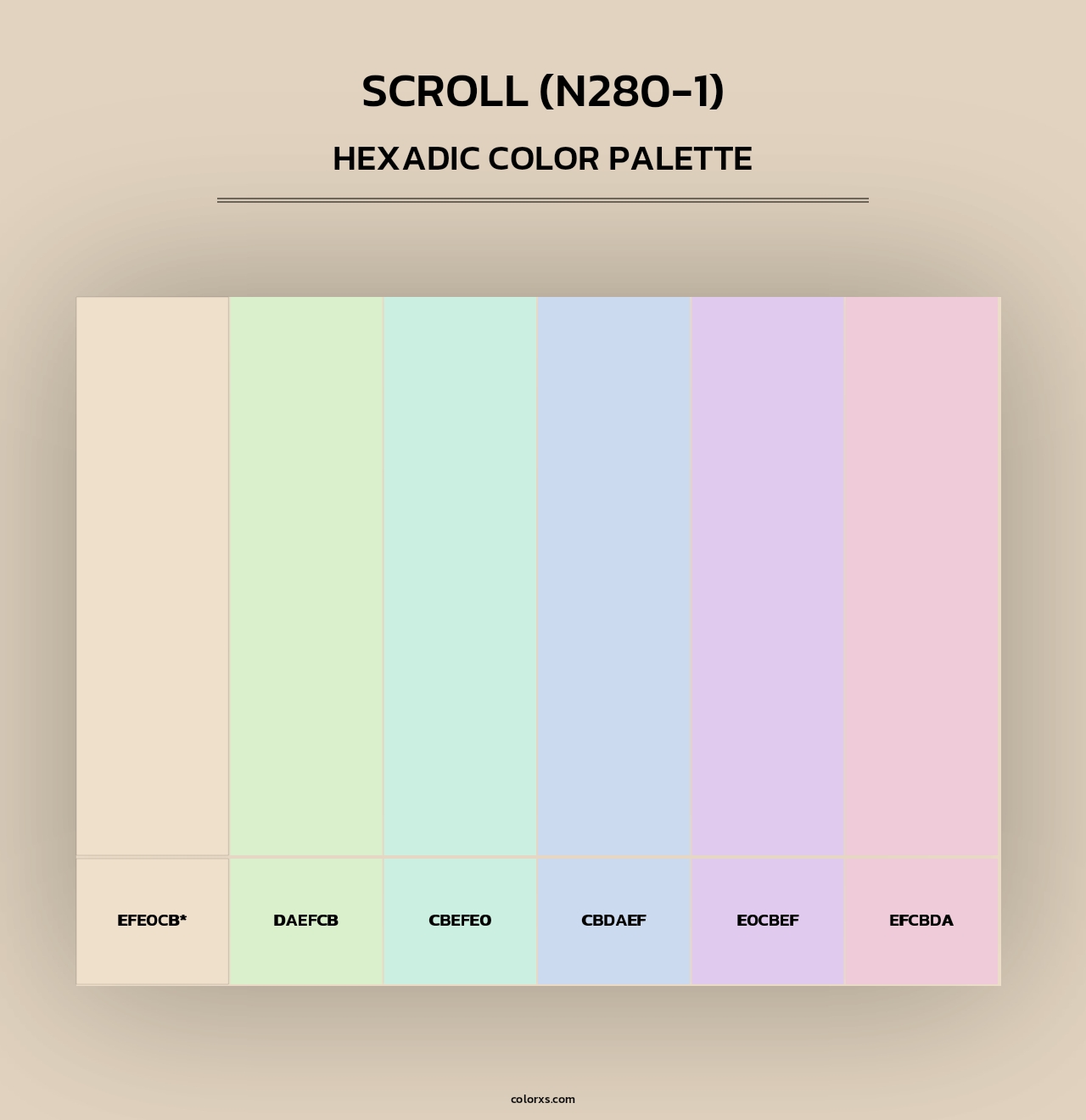 Scroll (N280-1) - Hexadic Color Palette