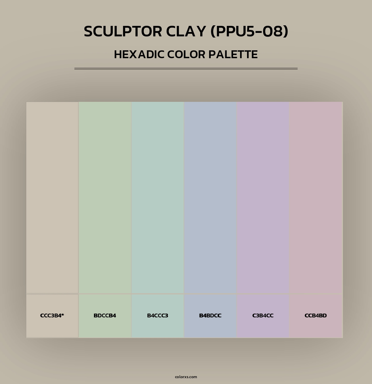 Sculptor Clay (PPU5-08) - Hexadic Color Palette