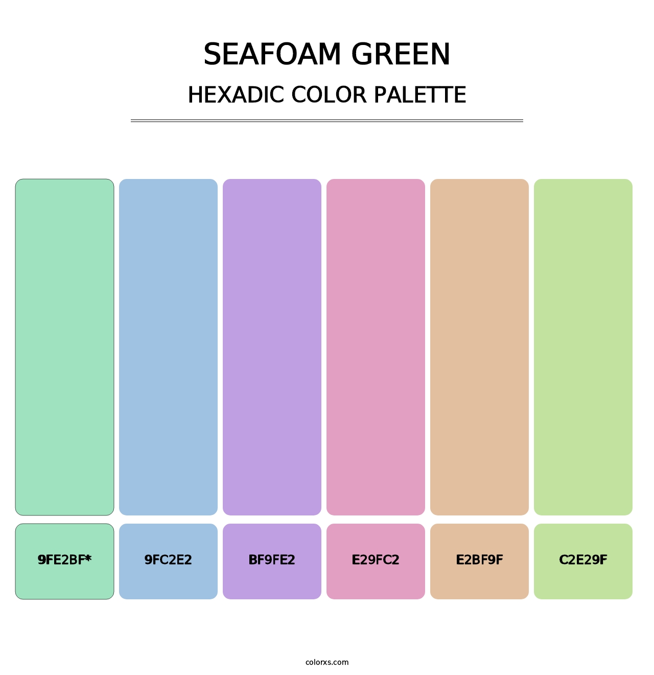 Seafoam Green - Hexadic Color Palette