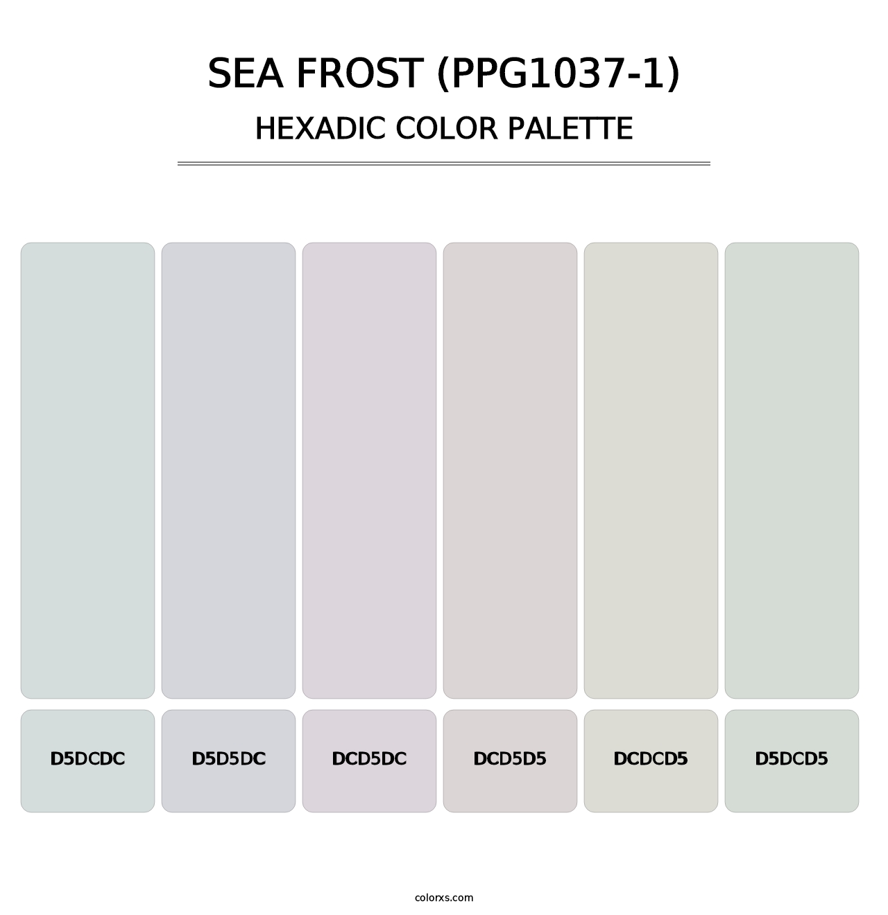 Sea Frost (PPG1037-1) - Hexadic Color Palette