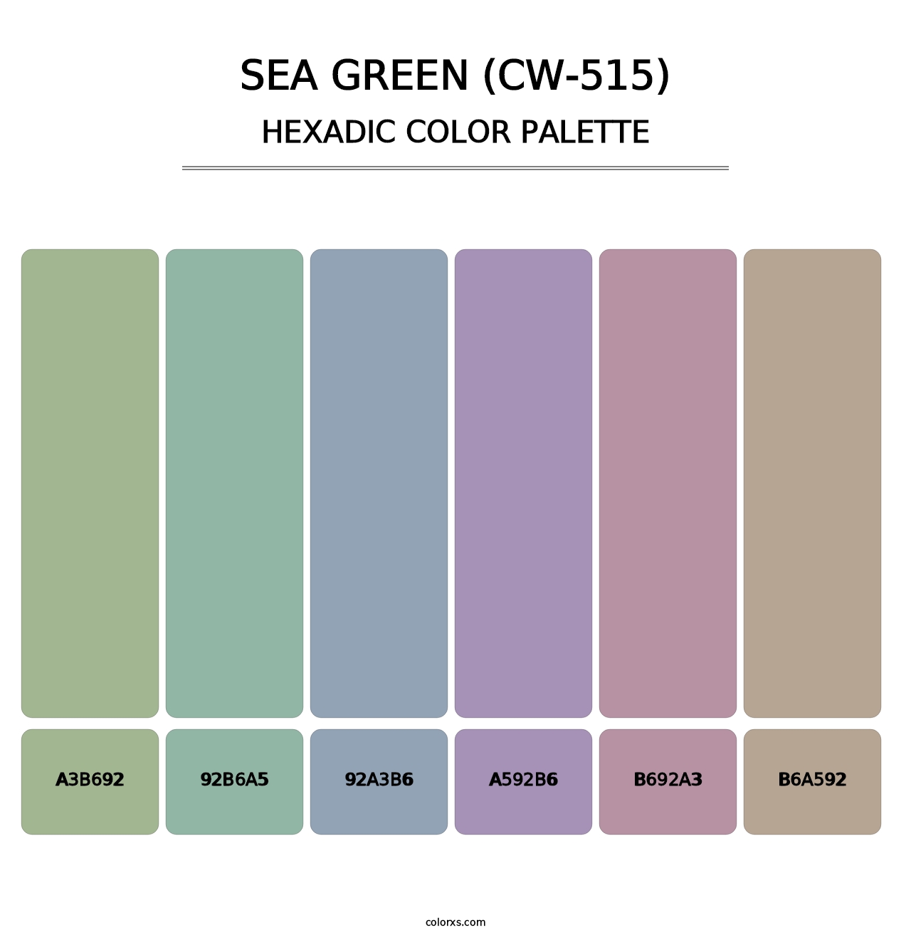 Sea Green (CW-515) - Hexadic Color Palette
