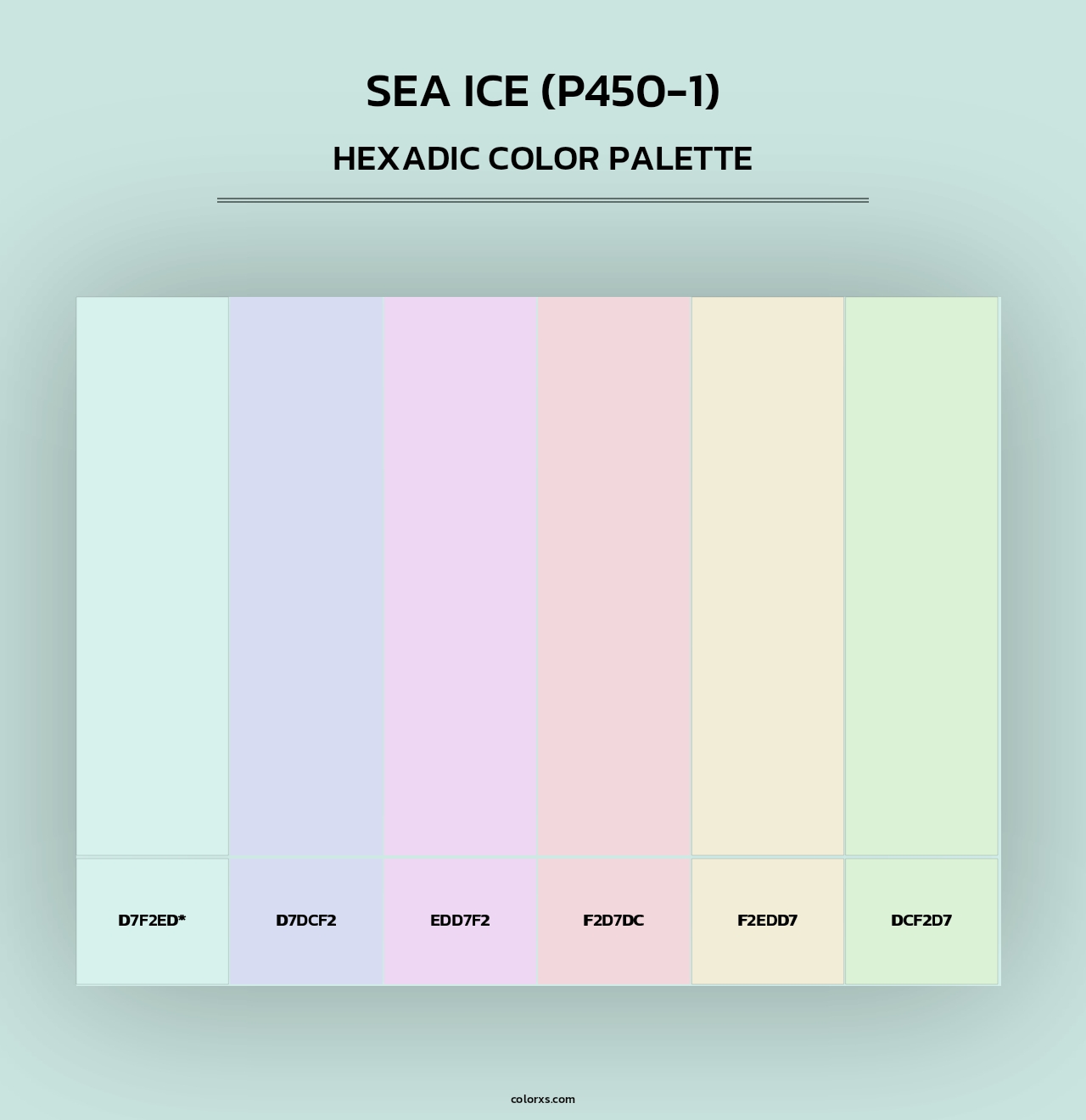 Sea Ice (P450-1) - Hexadic Color Palette