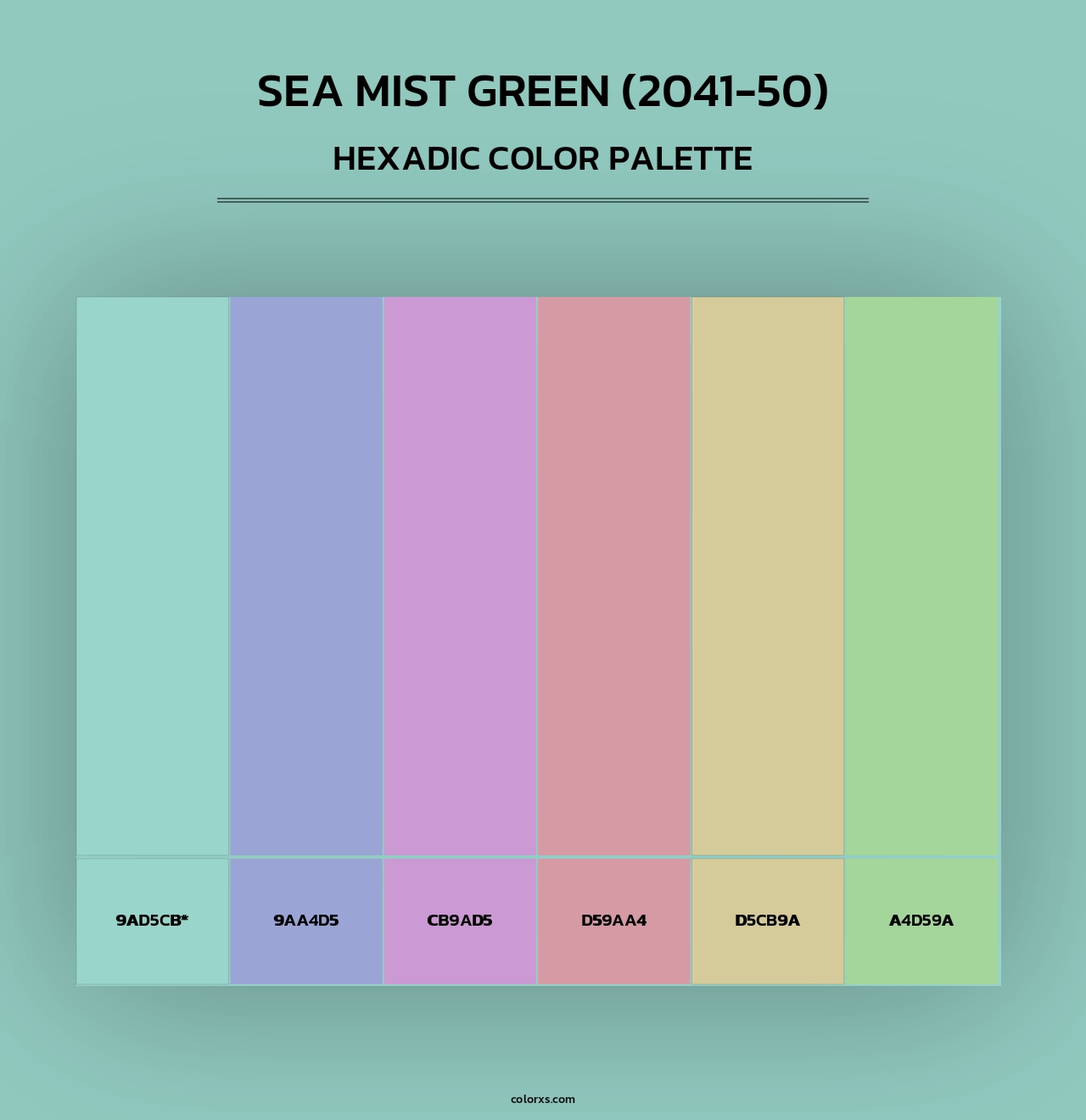 Sea Mist Green (2041-50) - Hexadic Color Palette