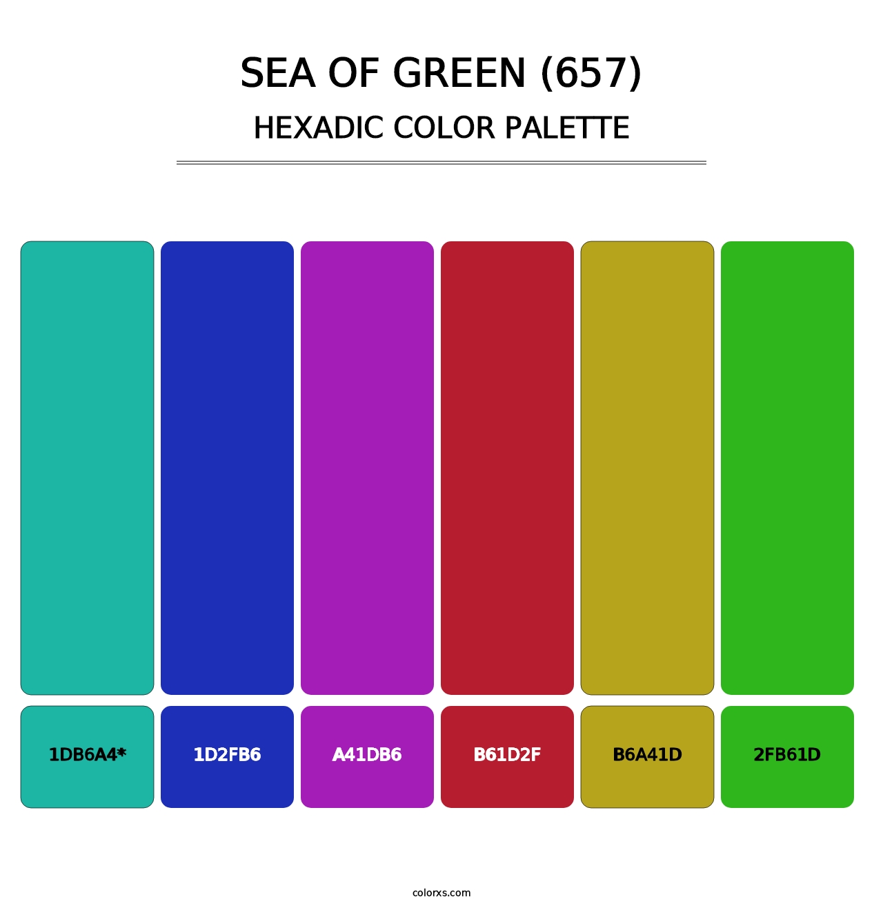Sea of Green (657) - Hexadic Color Palette