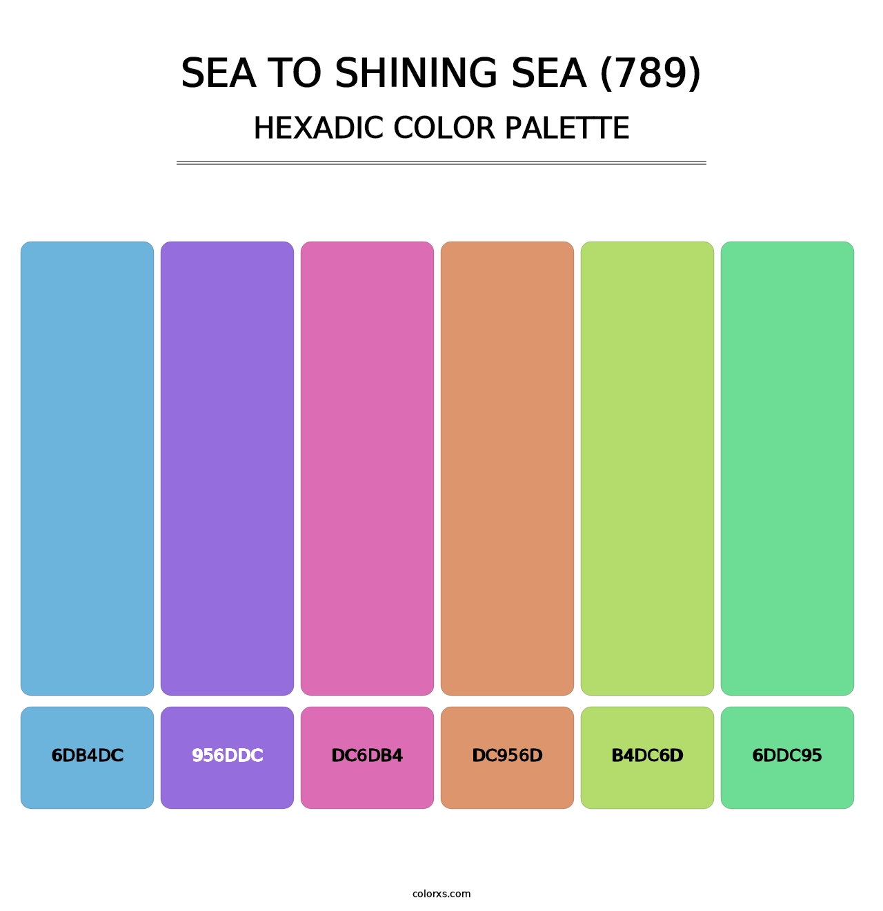 Sea to Shining Sea (789) - Hexadic Color Palette