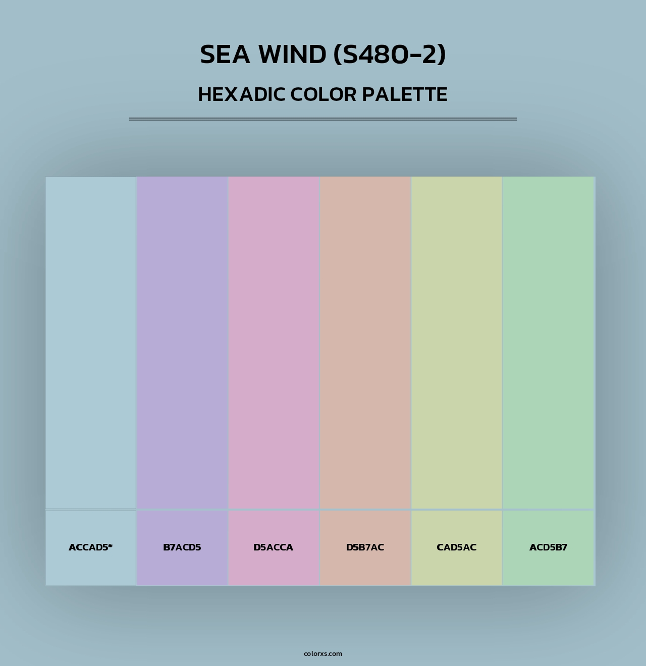 Sea Wind (S480-2) - Hexadic Color Palette