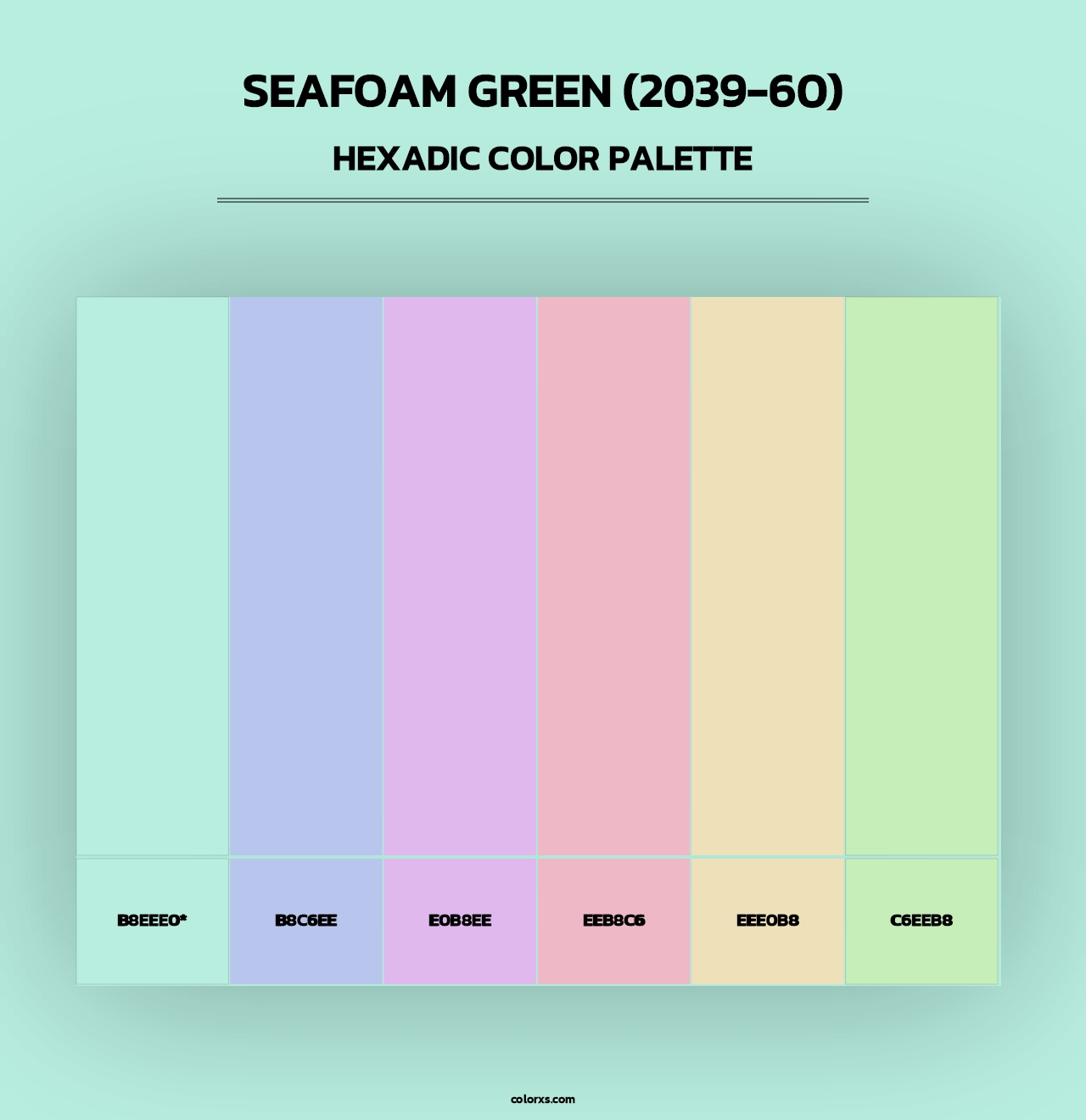 Seafoam Green (2039-60) - Hexadic Color Palette
