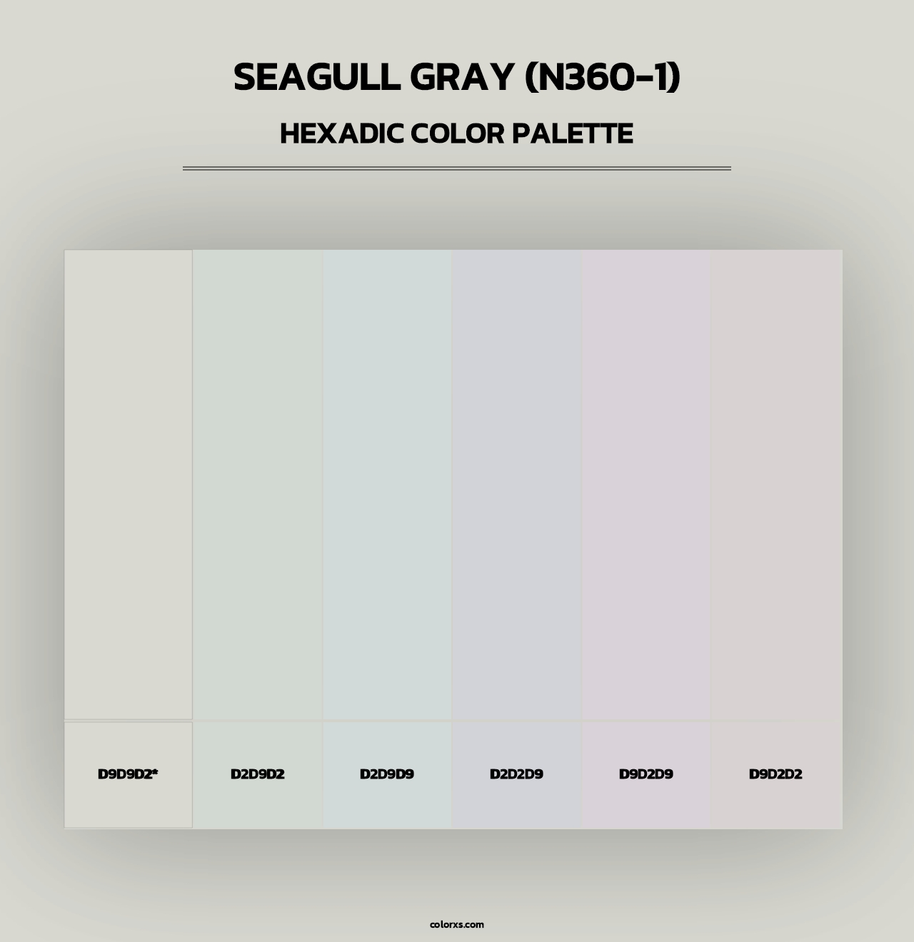 Seagull Gray (N360-1) - Hexadic Color Palette