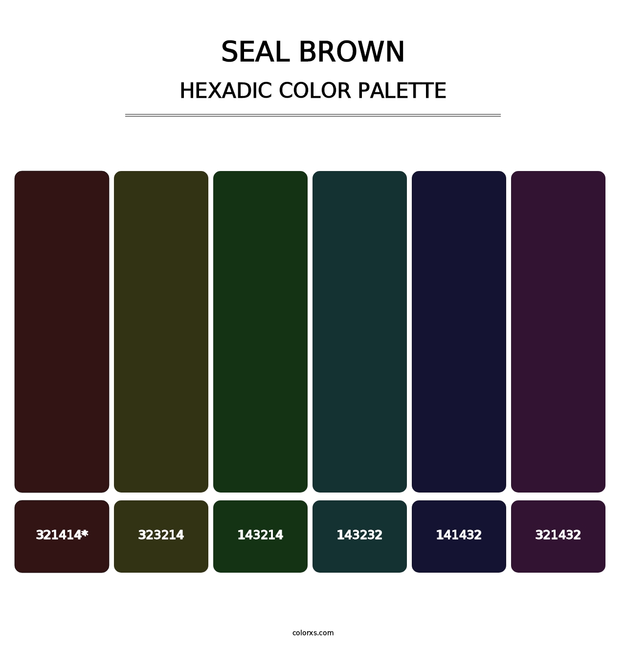 Seal brown - Hexadic Color Palette