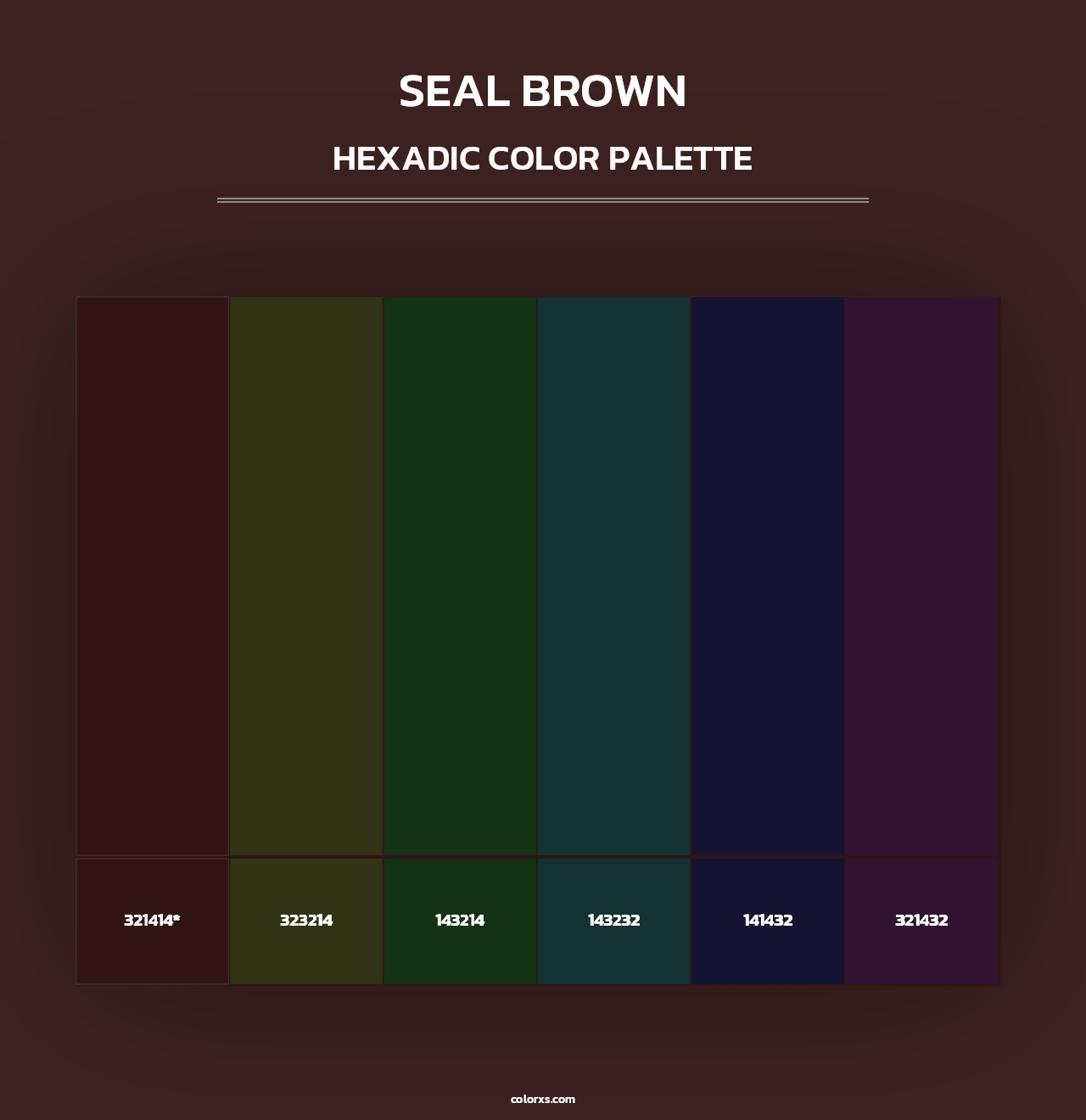 Seal brown - Hexadic Color Palette