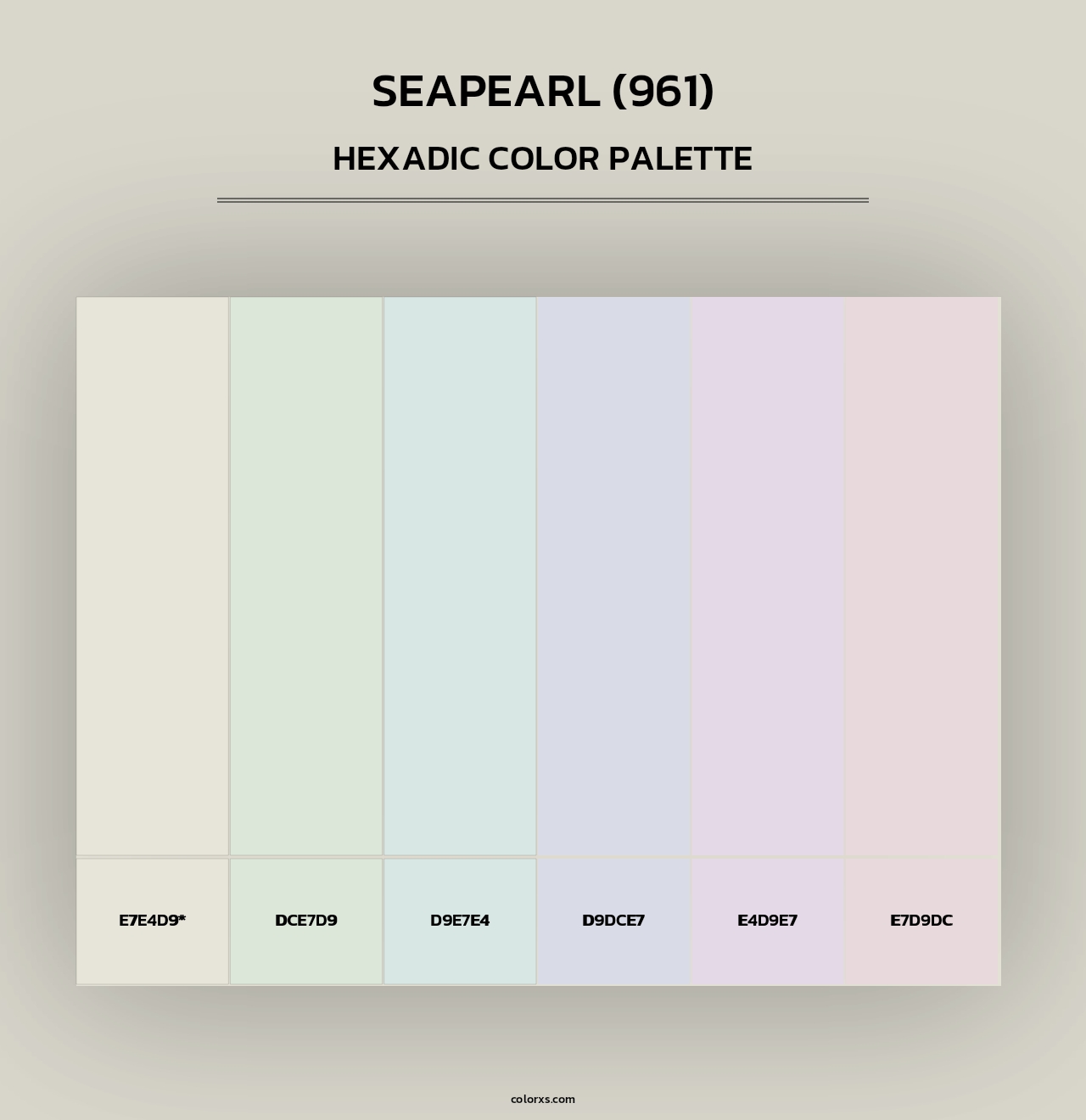 Seapearl (961) - Hexadic Color Palette