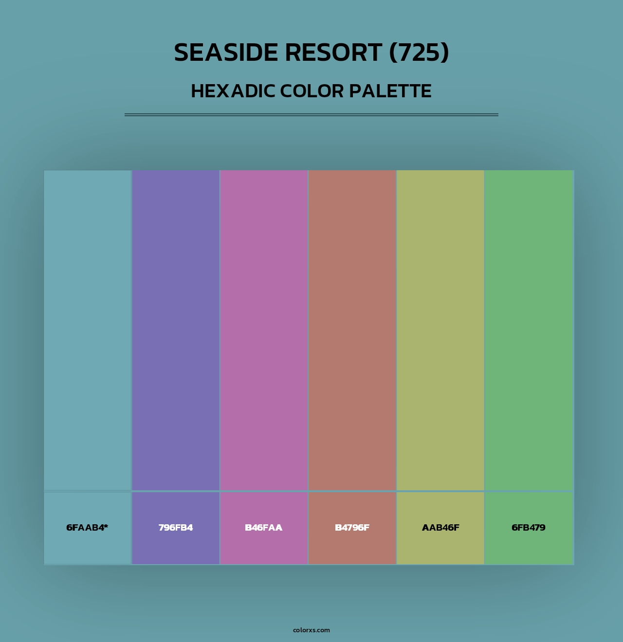 Seaside Resort (725) - Hexadic Color Palette