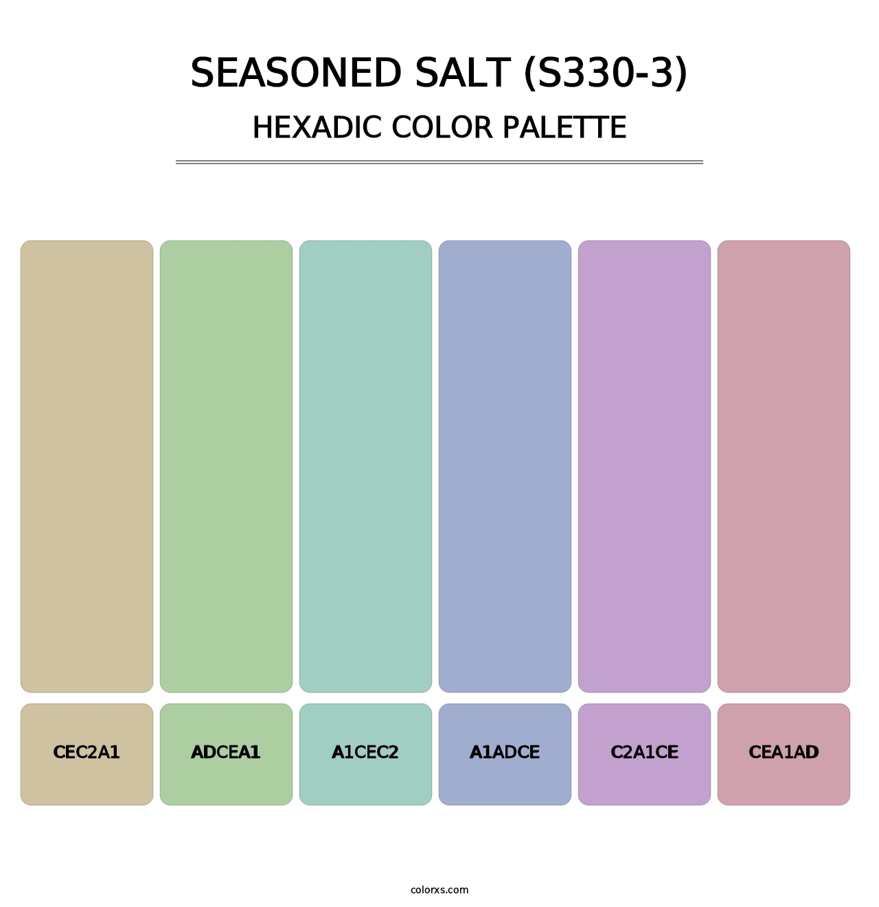 Seasoned Salt (S330-3) - Hexadic Color Palette