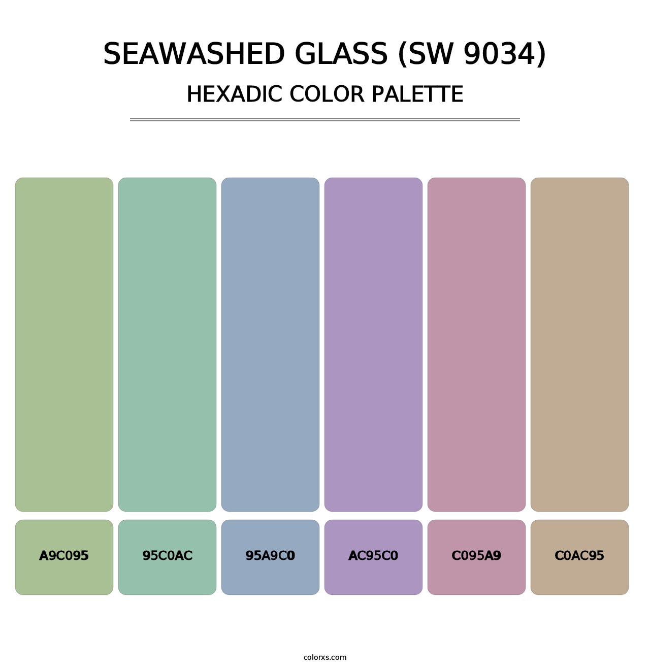 Seawashed Glass (SW 9034) - Hexadic Color Palette