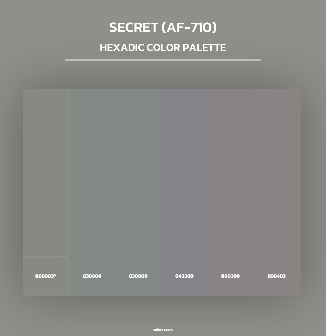 Secret (AF-710) - Hexadic Color Palette