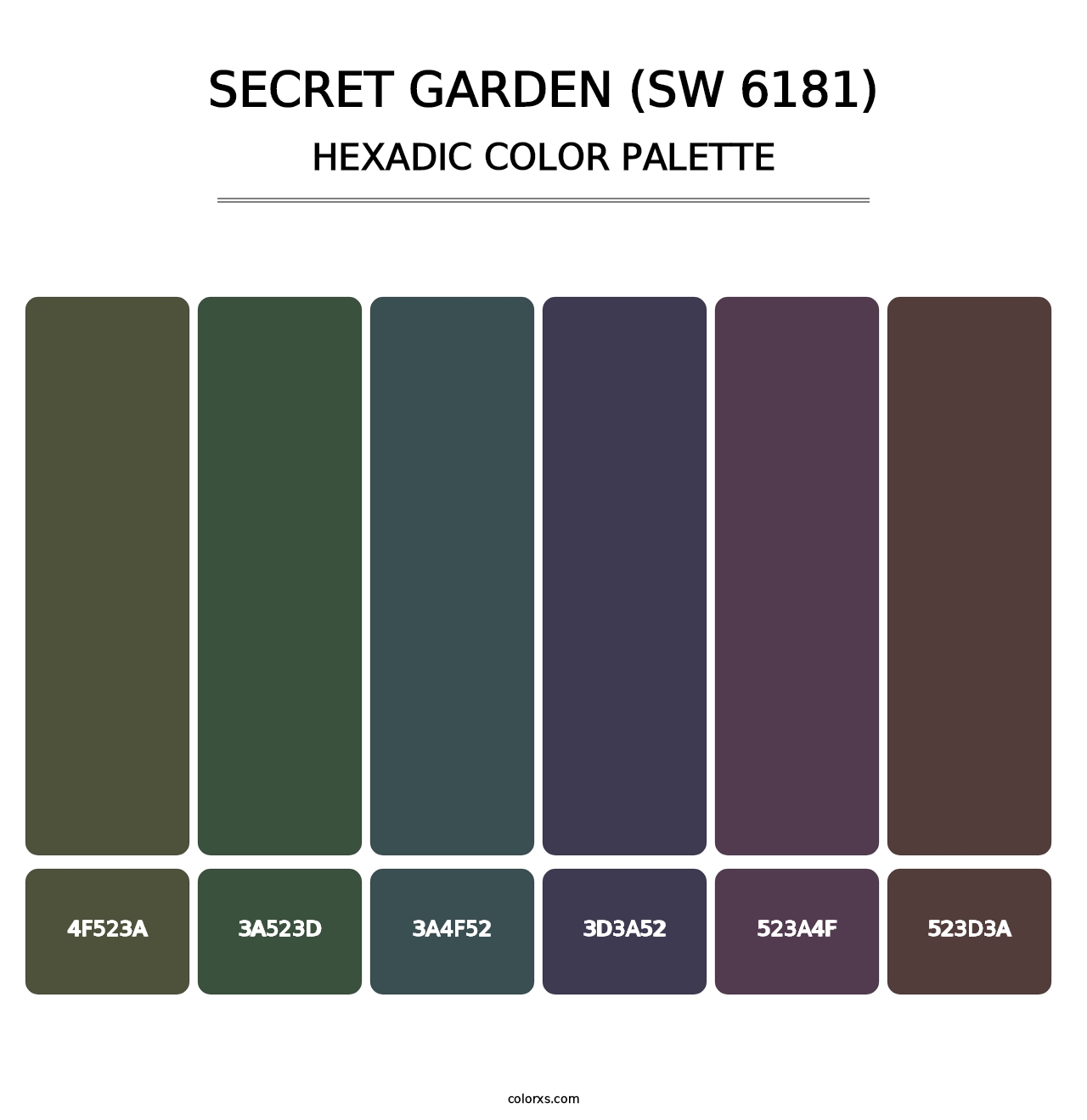 Secret Garden (SW 6181) - Hexadic Color Palette