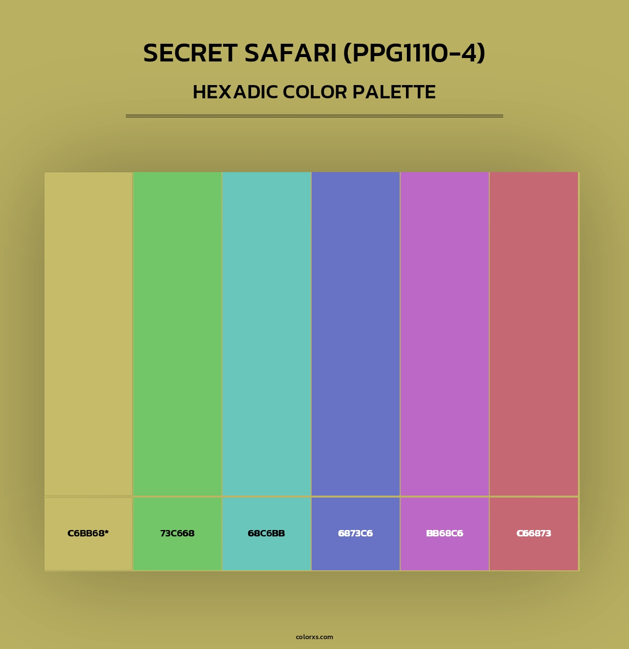 Secret Safari (PPG1110-4) - Hexadic Color Palette