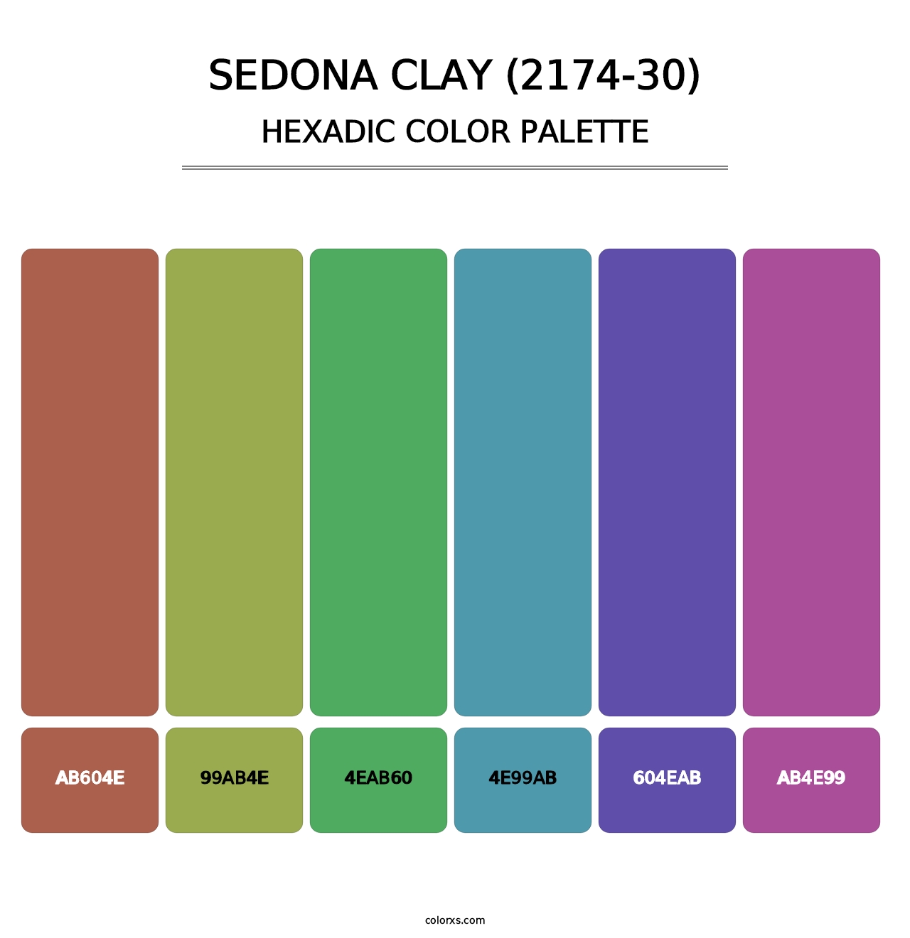Sedona Clay (2174-30) - Hexadic Color Palette